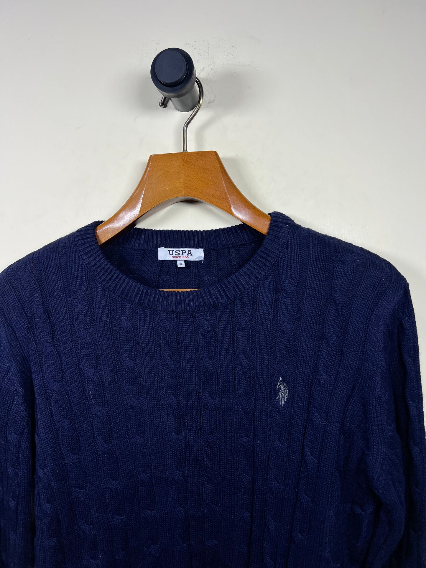 USPA Cable Knitted Sweater (Large)