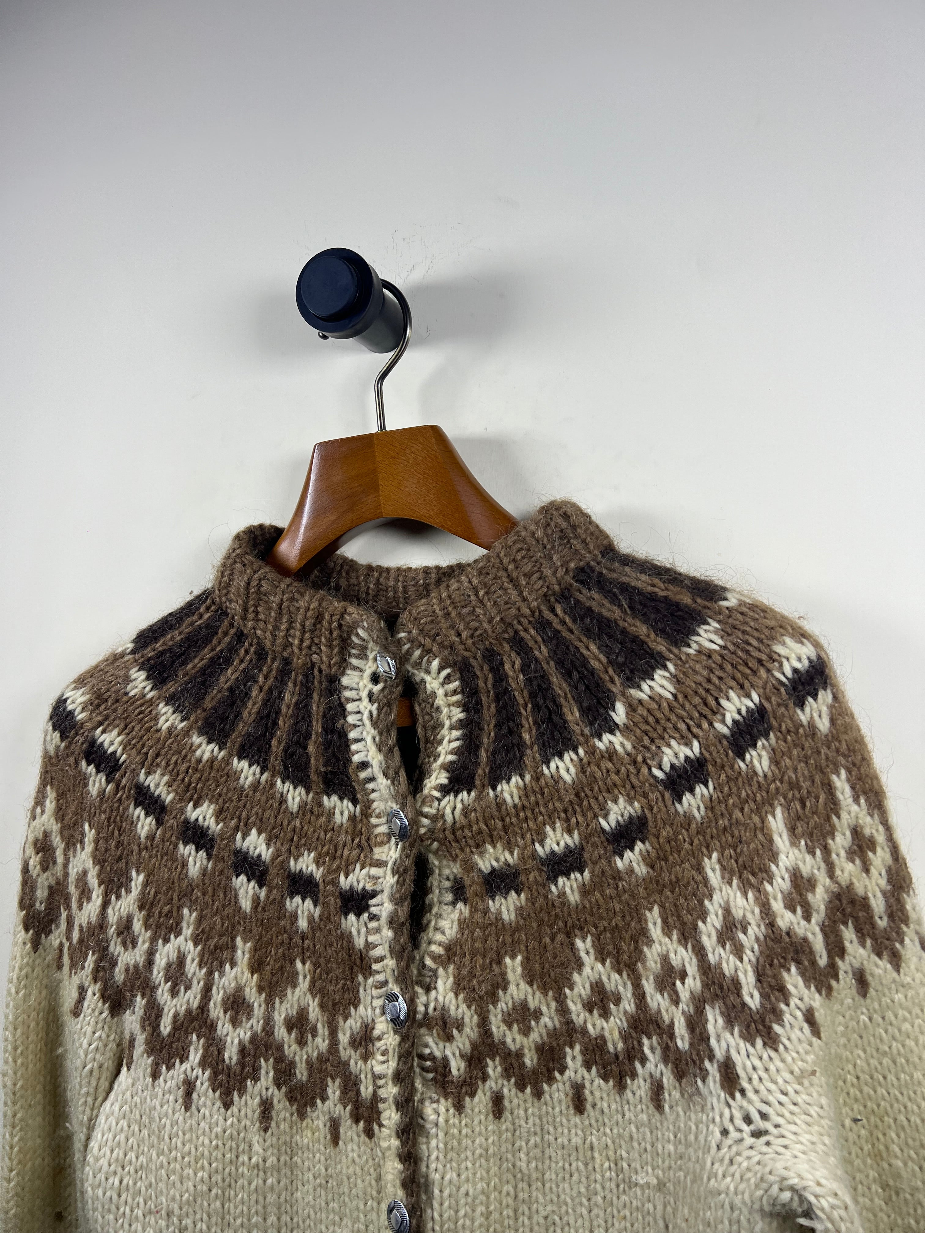 Lambswool Buttoned Sweater (Women) (Small-Medium)
