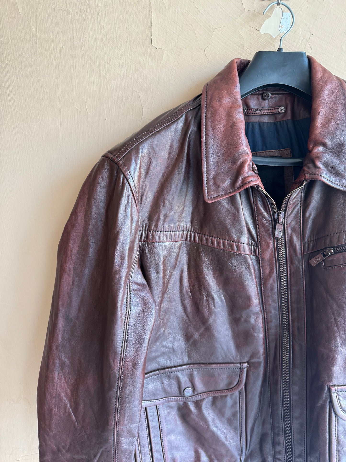 Pedro Del Hierro Leather Jacket (Large)