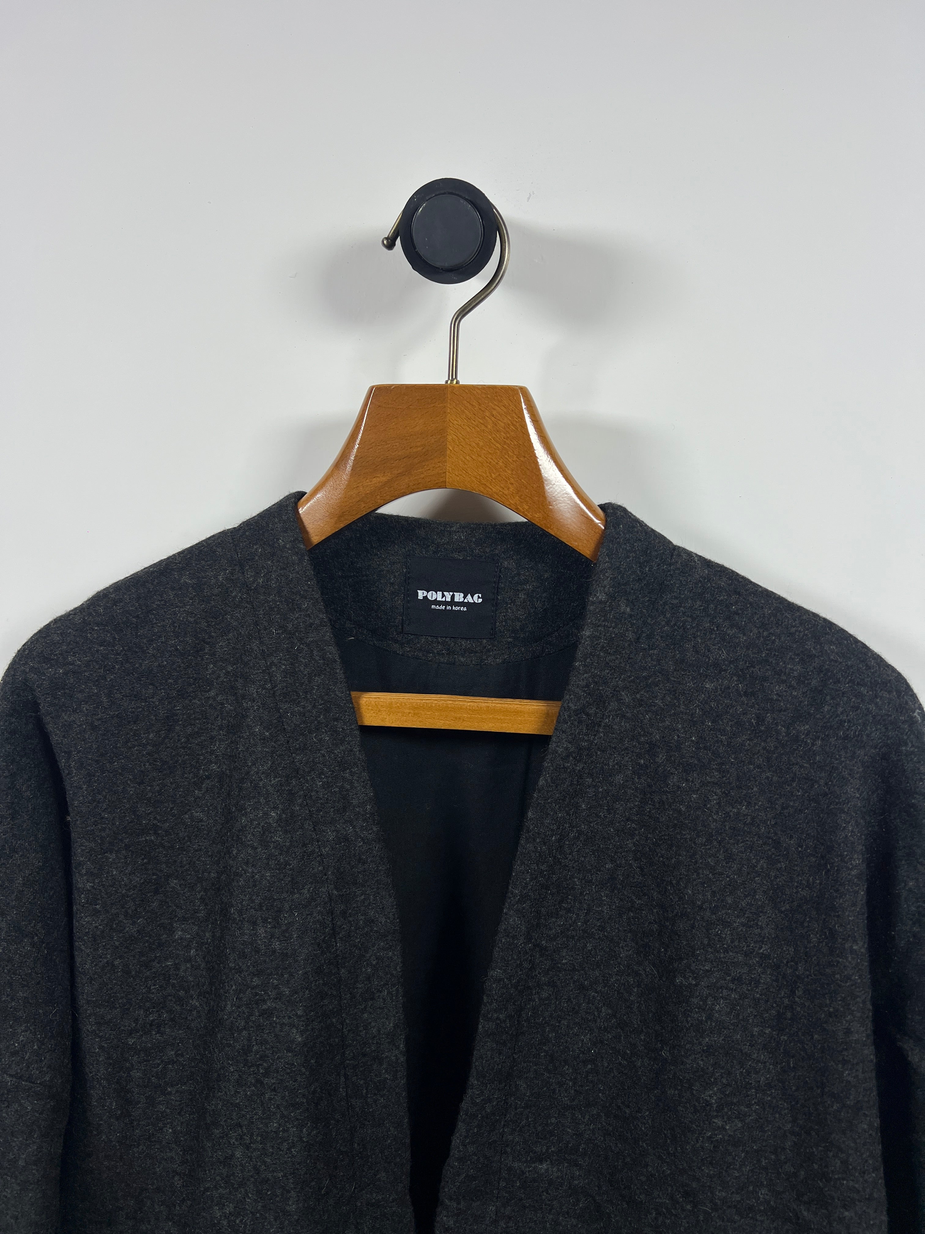 Poly Bag Wool Long Coat (Women) (XX-Large)