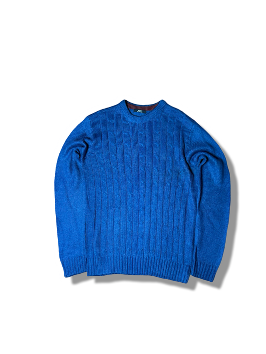 Human United Movement Cable Knit Wool Sweater (Small-Medium)