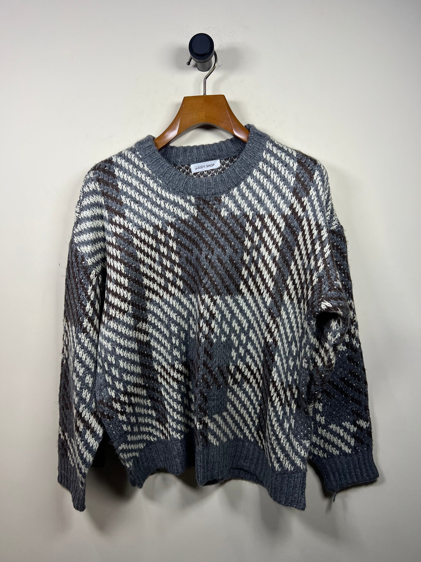 Judy Shop Cable Knitted Sweater (Women) (Large/X-Large)