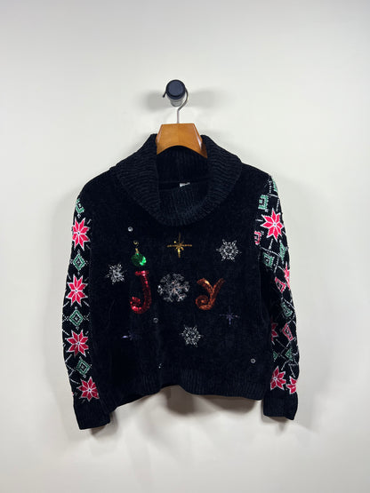 Holiday Time Velvet Sweater (Women) (Large/X-Large)