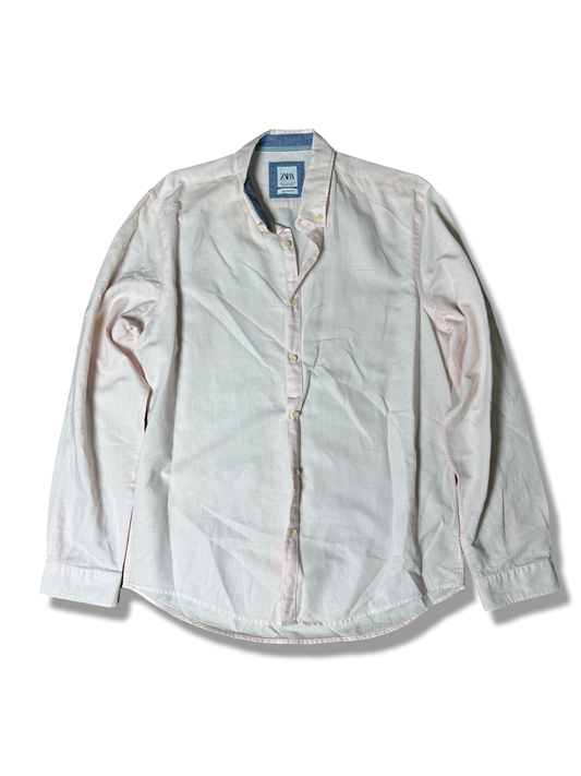 Zara Buttoned Down Casual Linen Shirt (Medium-Large)