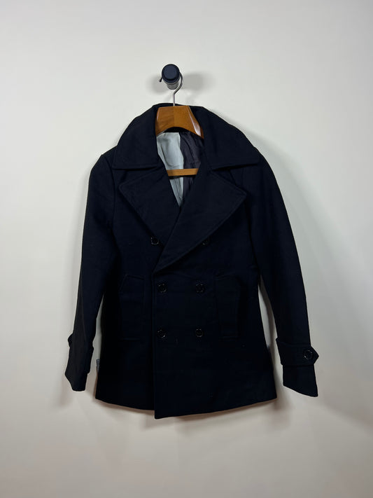 Bow Tie Wool Long Coat (Women) (Small-Medium)