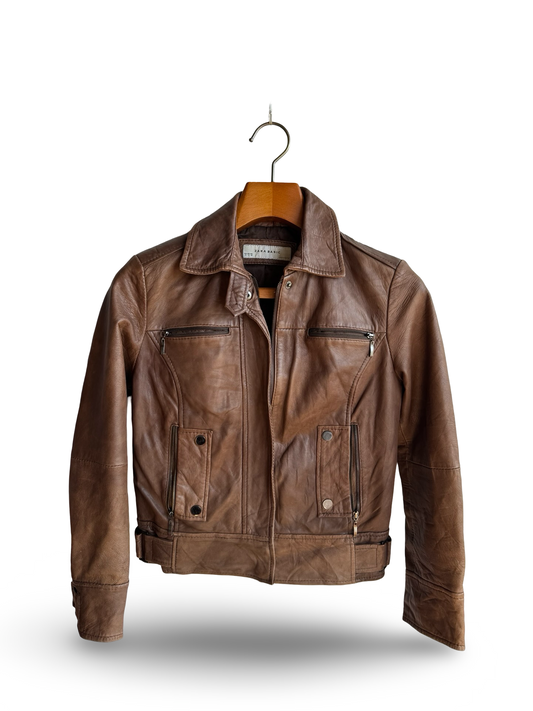 Zara Leather Jacket (F) (Small-Medium)