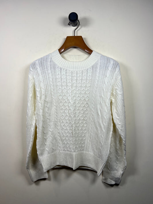 Ozoc Mockneck Cable Knitted Sweater (Medium)