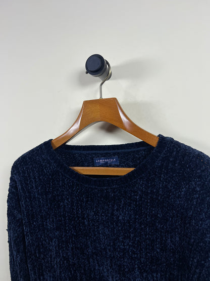 Aeropostale Crop Velvet Sweater (Women) (Large)