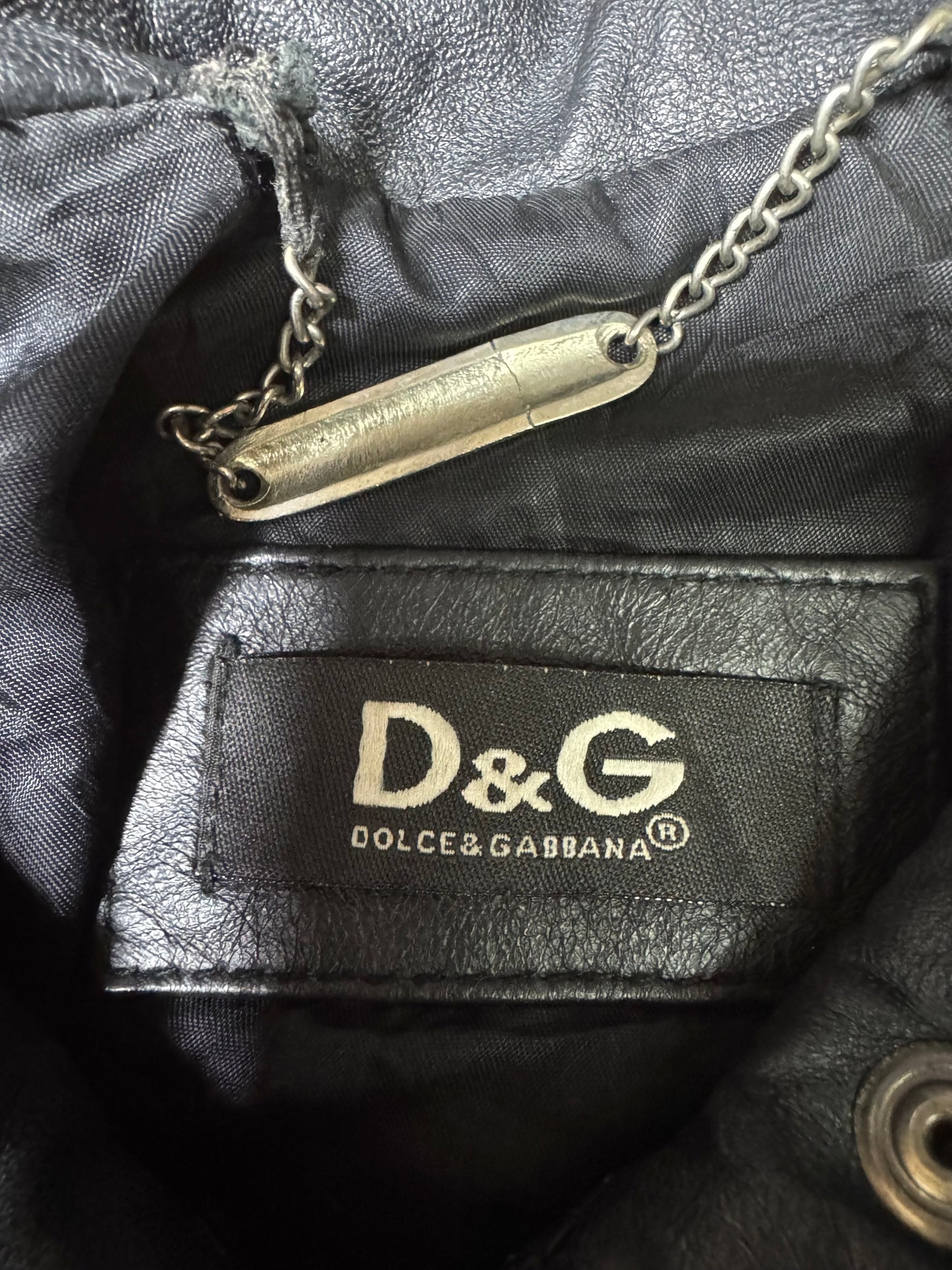 Dolce&Gabbana Leather Jacket (F) (Small)