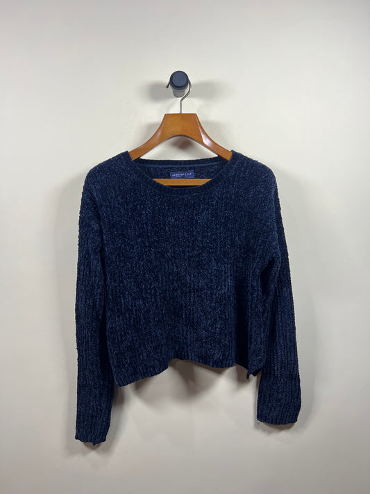 Aeropostale Crop Velvet Sweater (Women) (Large)