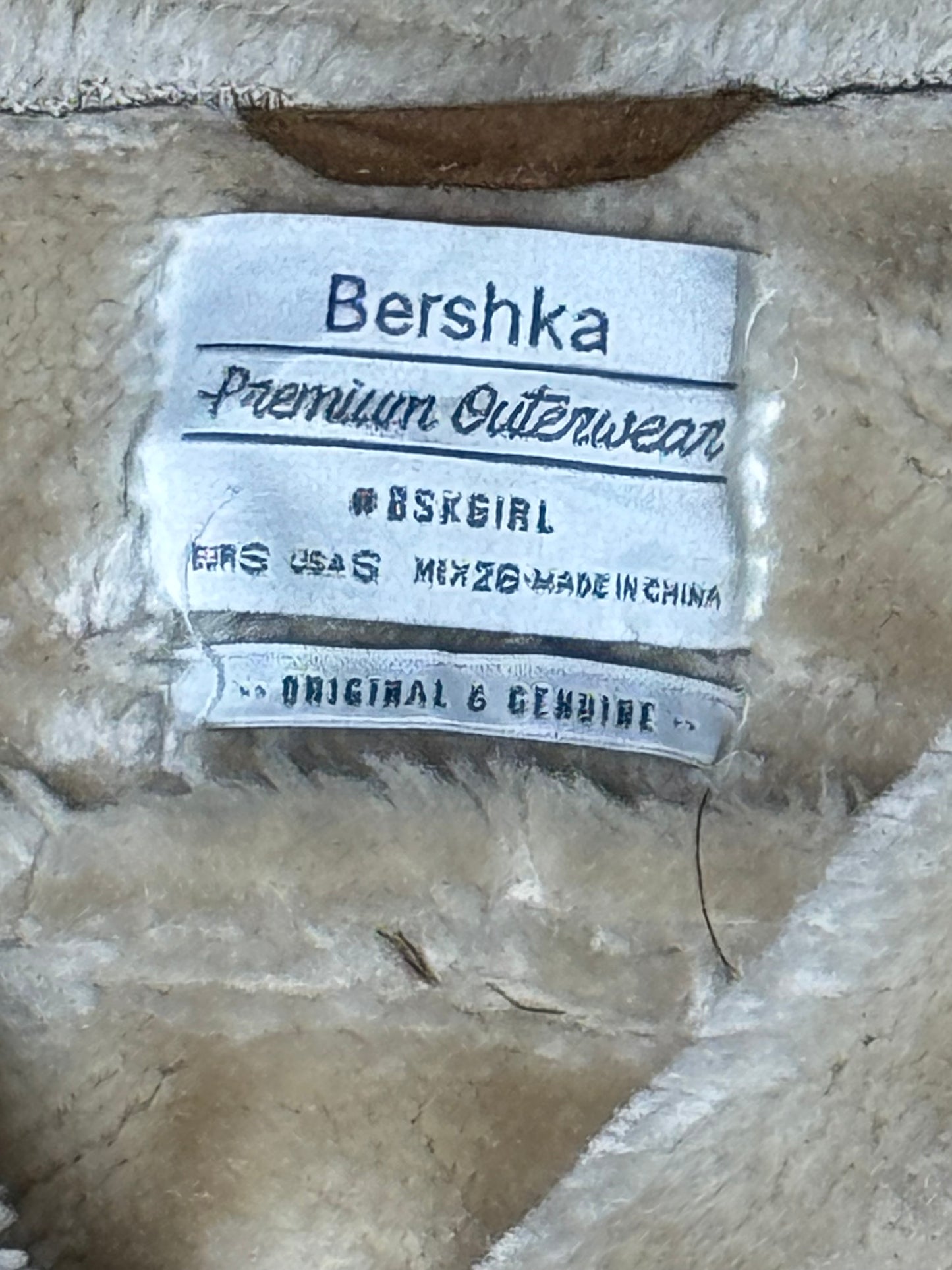 Bershka Suade Jacket (F) (Small)