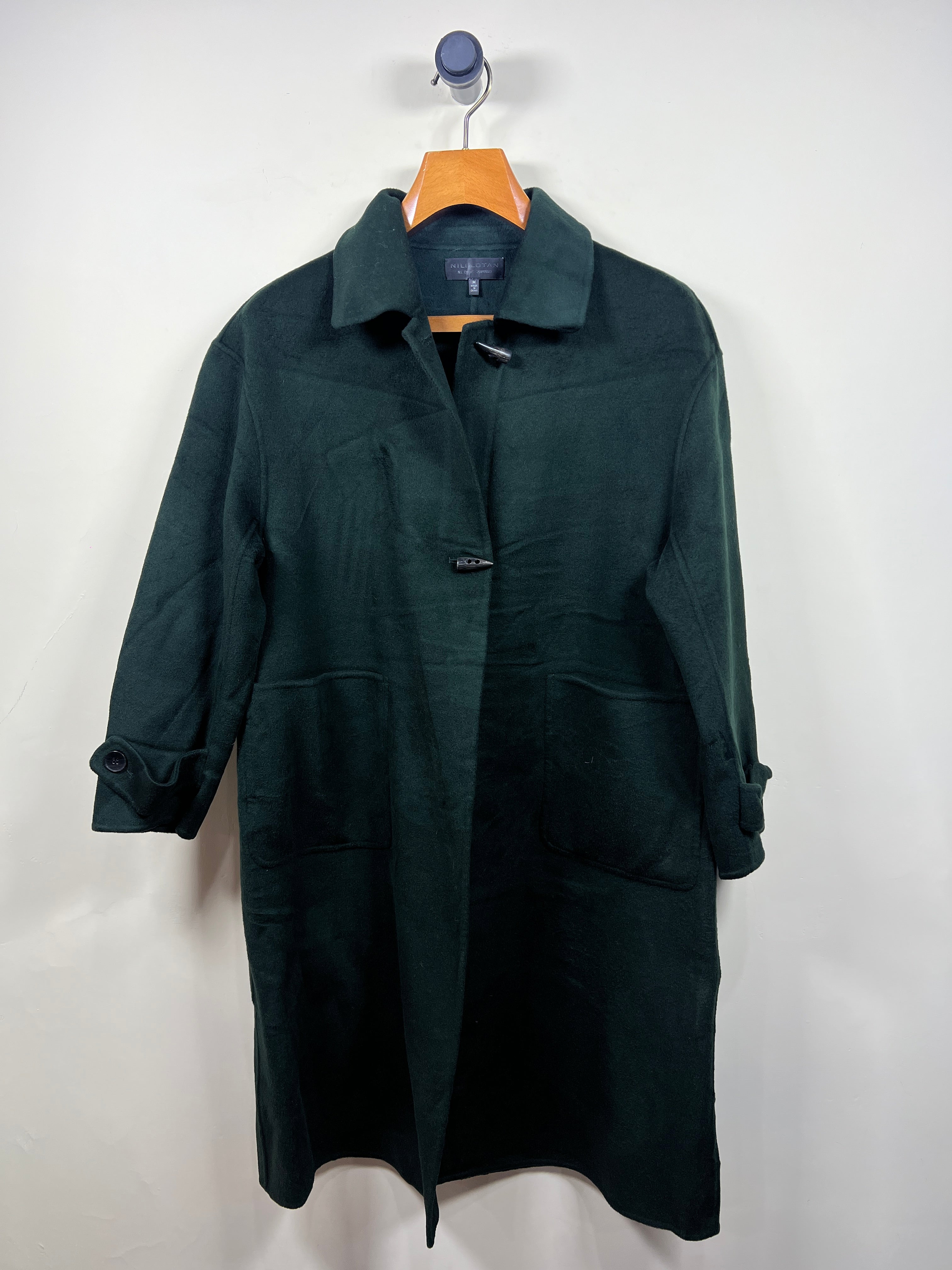 Nili Lotan Wool Long Coat (Women) (Large/X-Large)