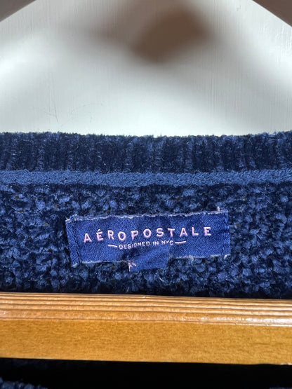 Aeropostale Crop Velvet Sweater (Women) (Large)