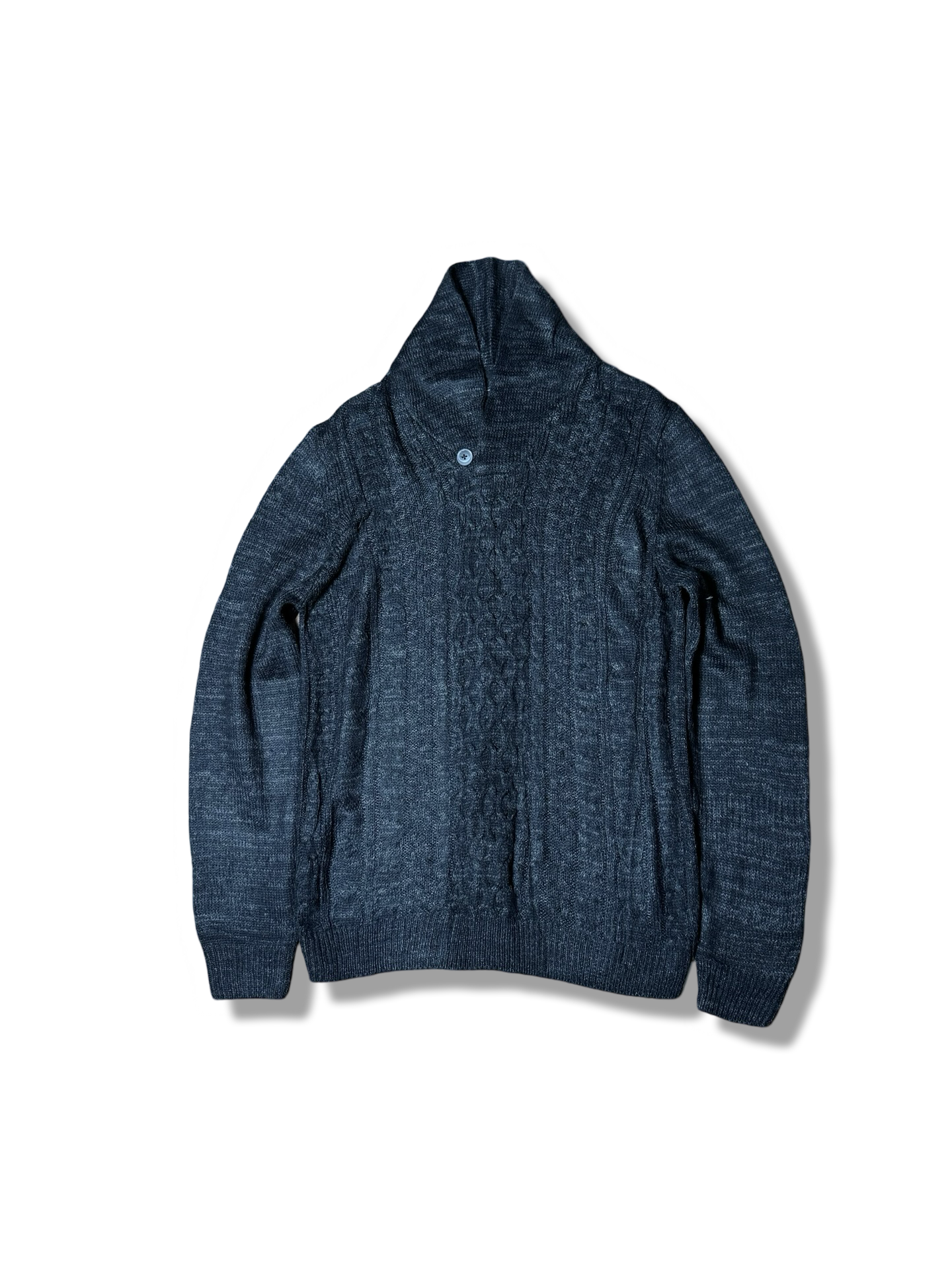 Peacock Cable Knit Wool Sweater (Medium)