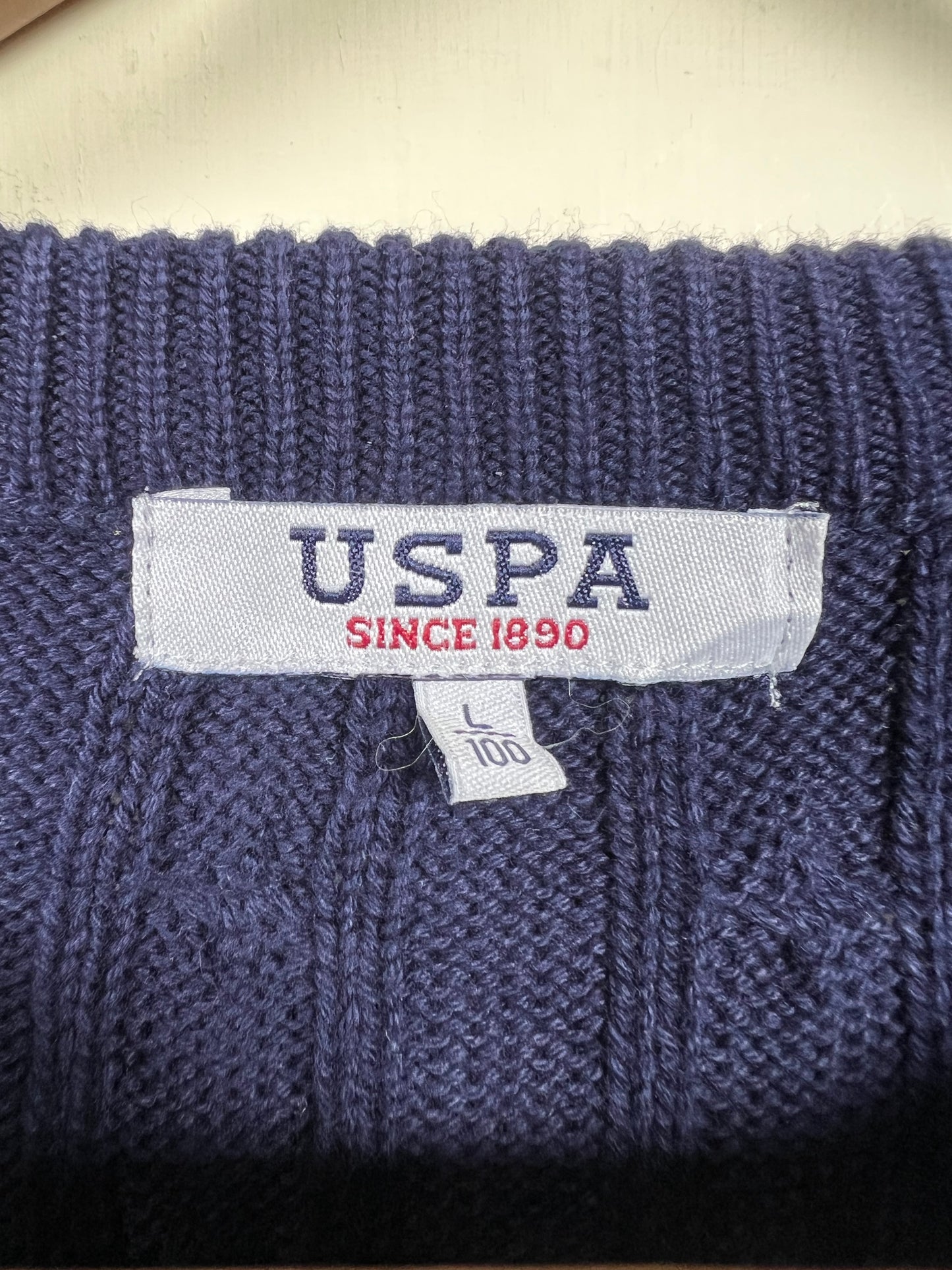 USPA Cable Knitted Sweater (Large)