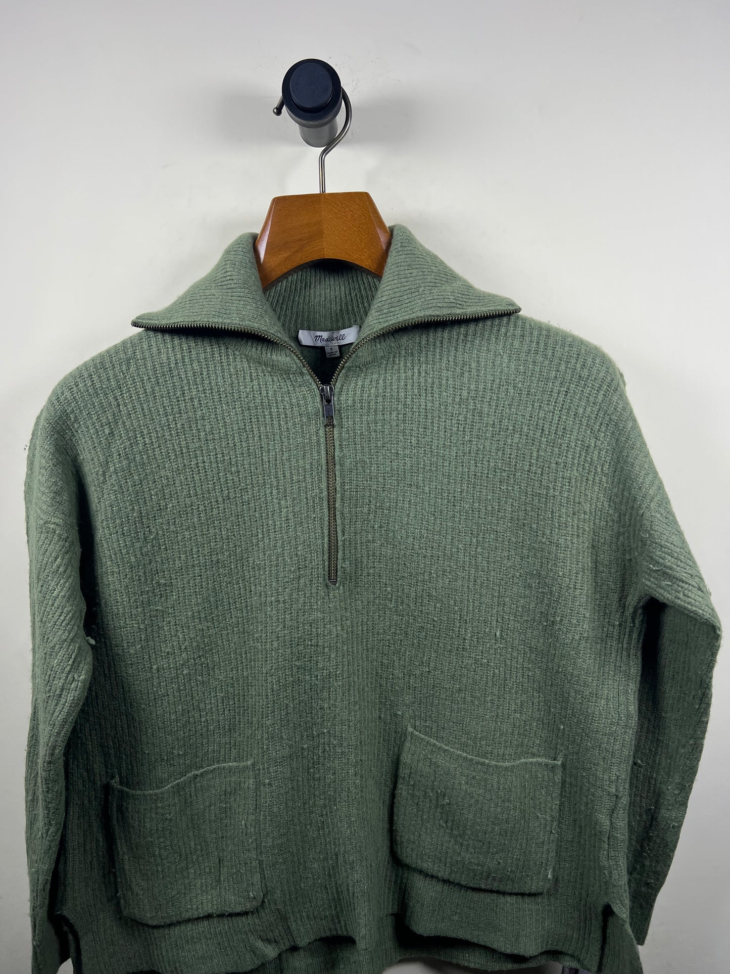 Madewell Lambswool Quarter Zipper Sweater (Women) (Medium-Large)