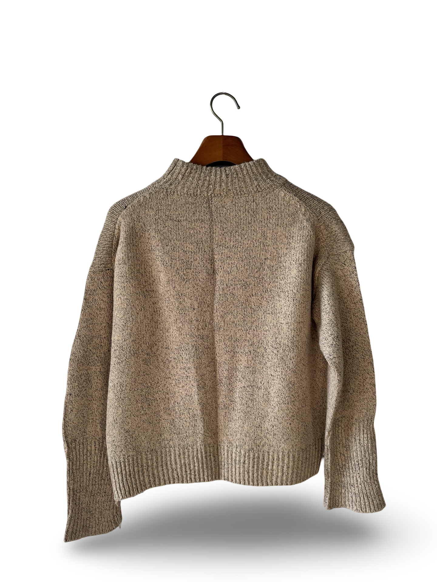 Knitted Mock Neck Baggy Sweater (F) (Medium)