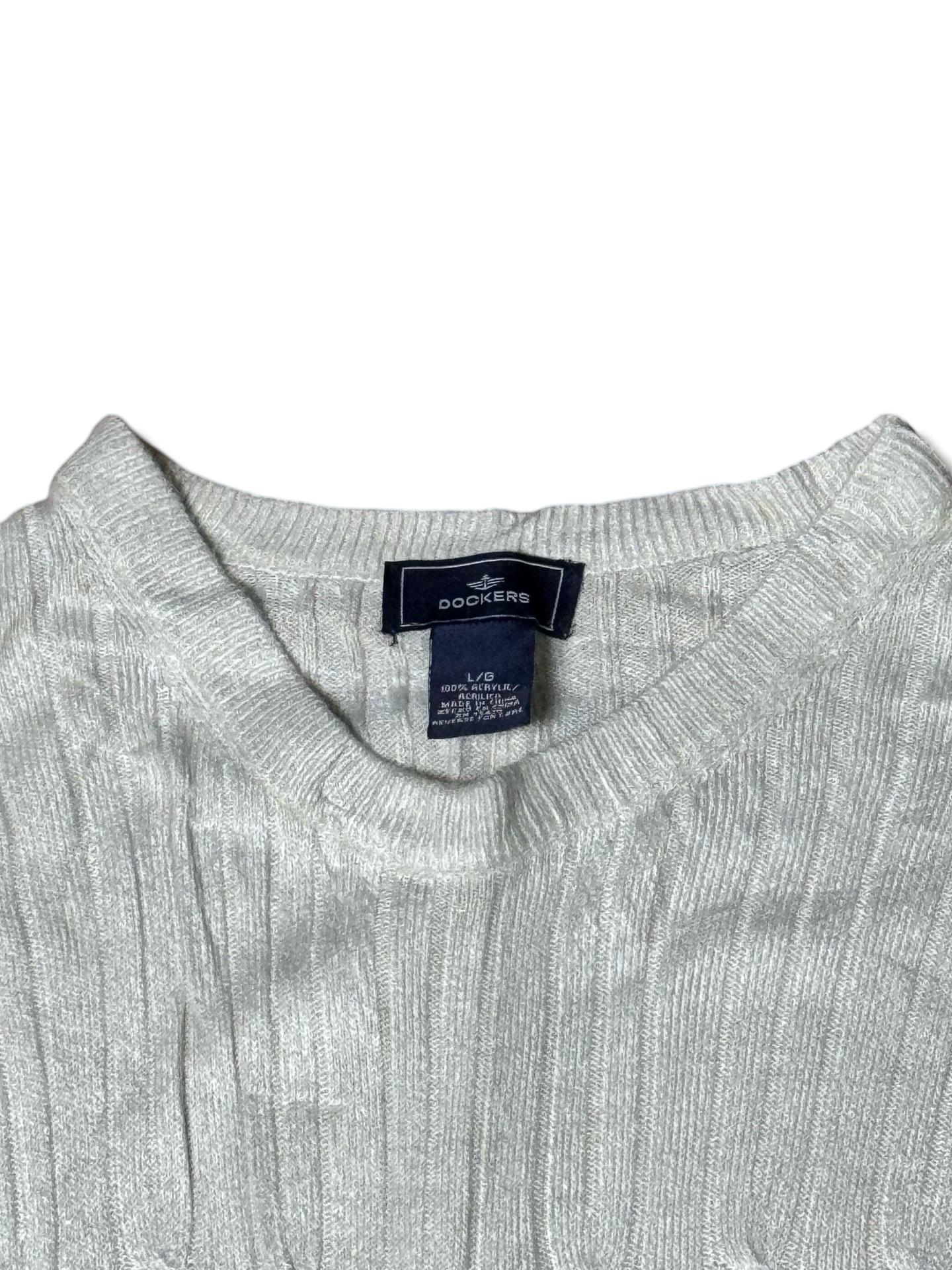 Dockers Cable Knit Acrylic Sweater (Large)