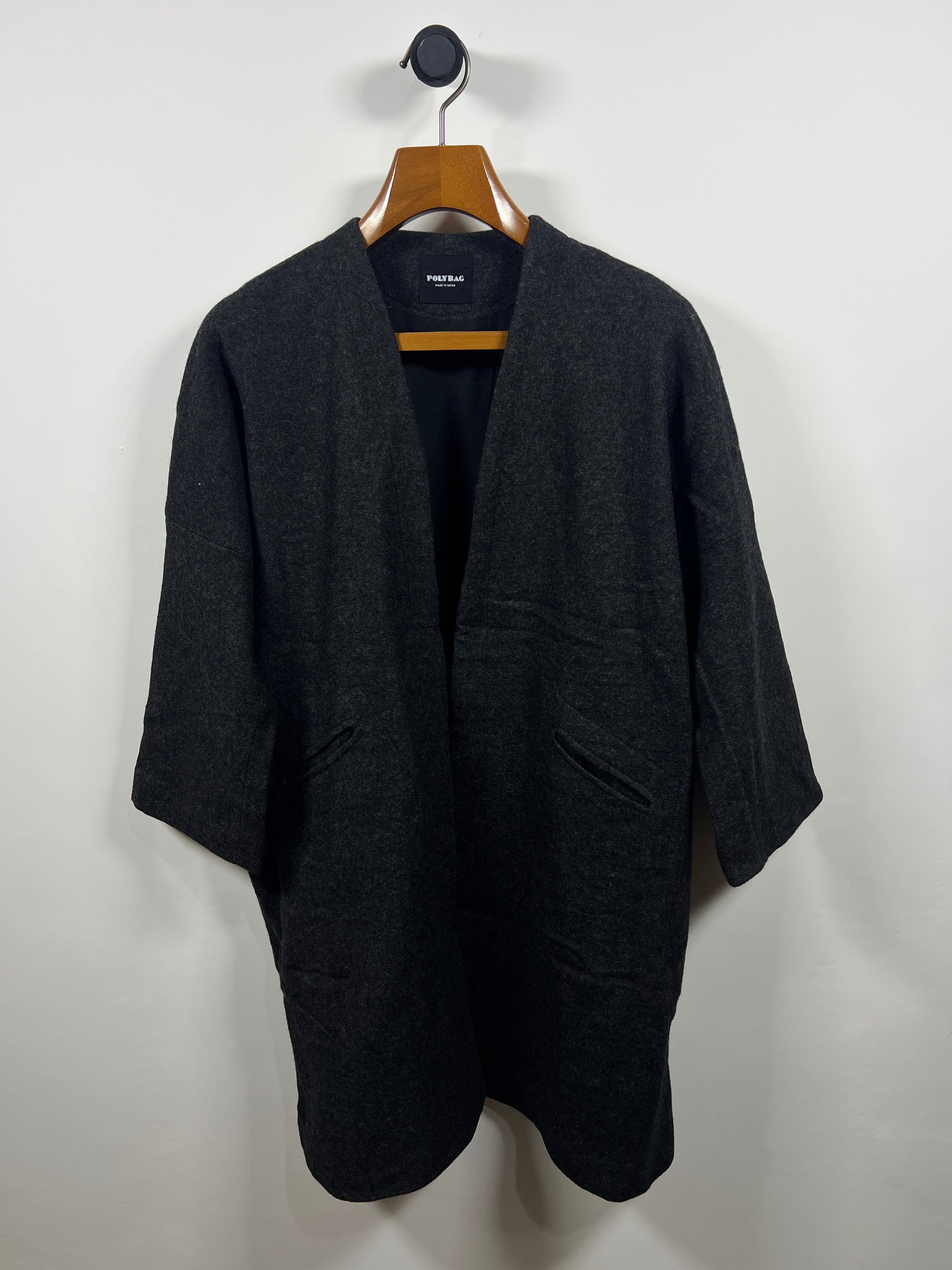 Poly Bag Wool Long Coat (Women) (XX-Large)