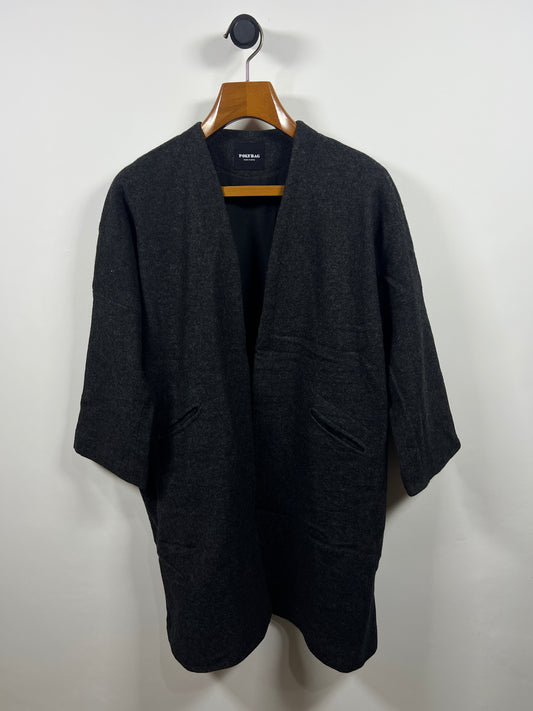 Poly Bag Wool Long Coat (Women) (XX-Large)