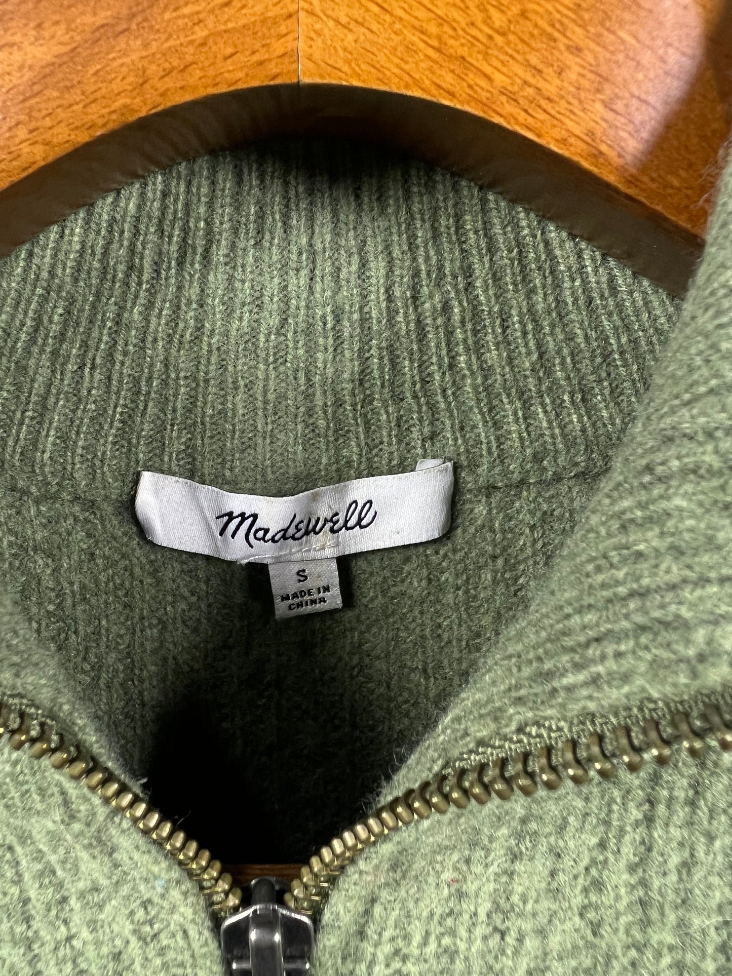 Madewell Lambswool Quarter Zipper Sweater (Women) (Medium-Large)