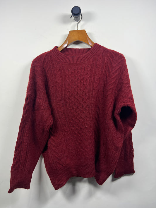 Cable Knitted Lambswool Sweater (Women) (XX-Large)