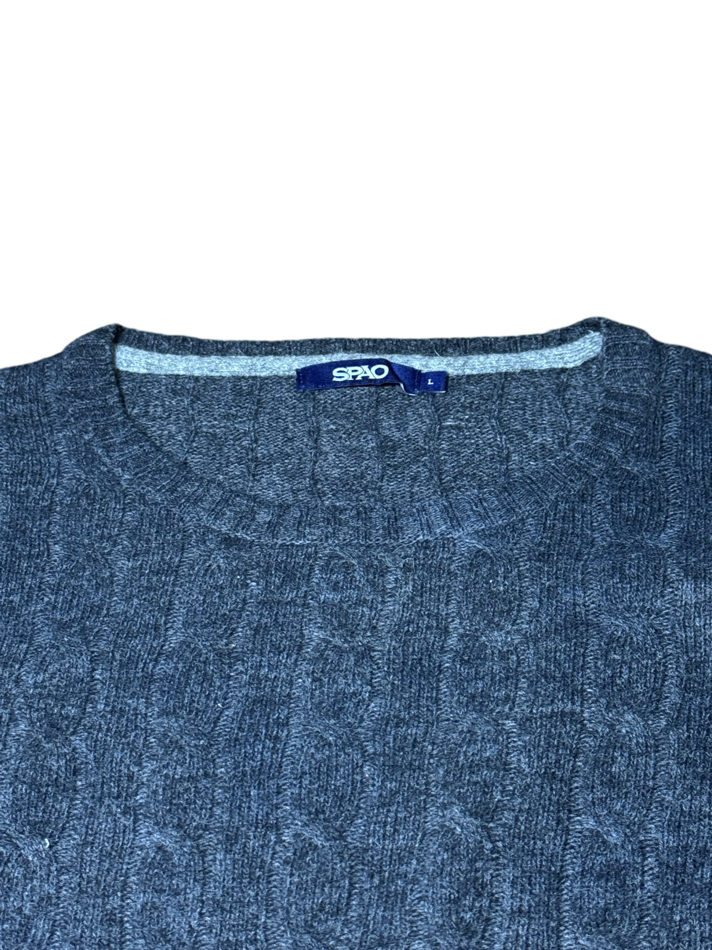 Spao Cable Knit Wool Sweater (Medium-Large)