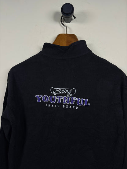 Skate Board Fleece Quarter Zipper (Women) (Medium)