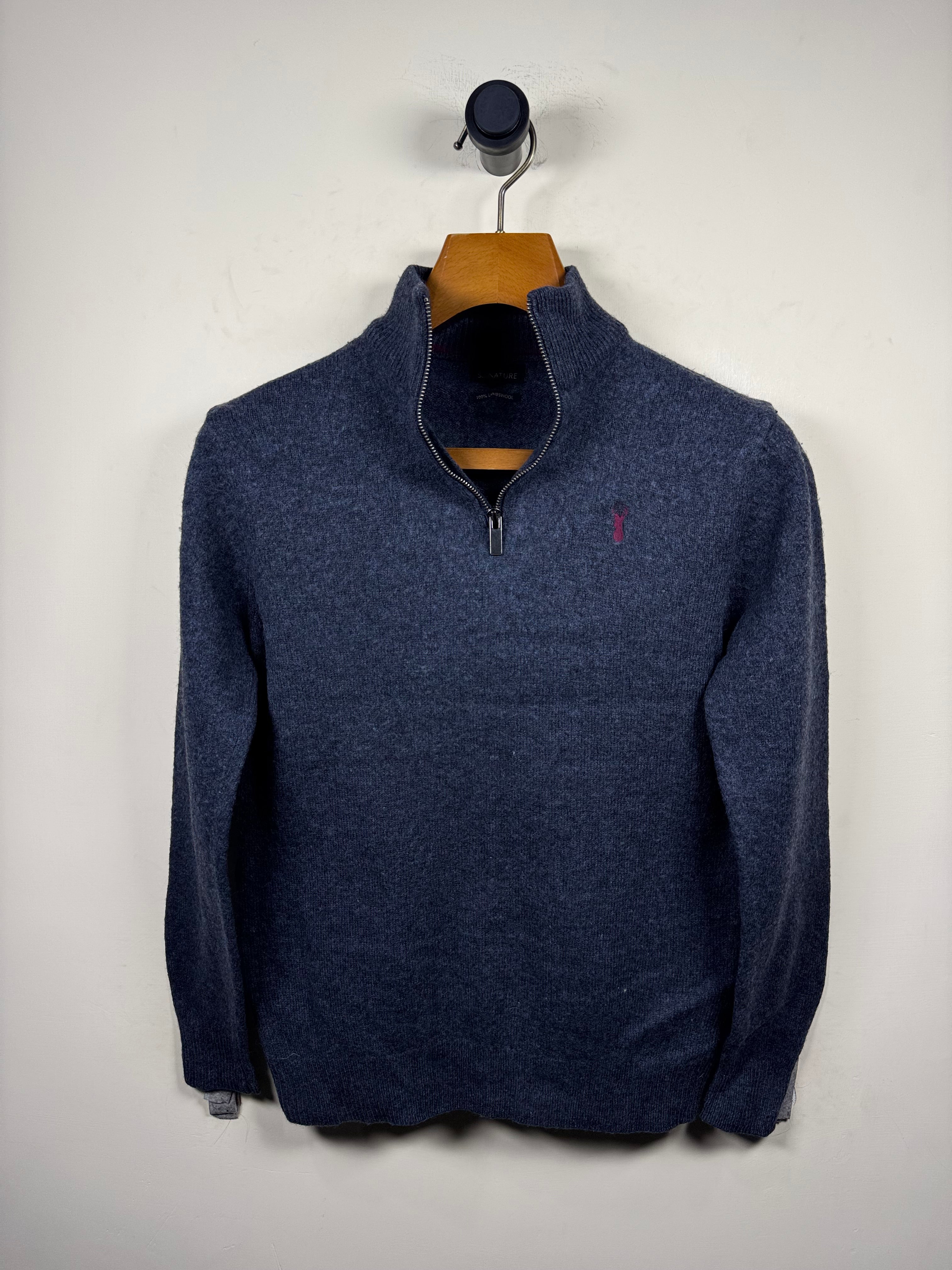 Next Lambswool Quarter Zipper Sweater (Small)