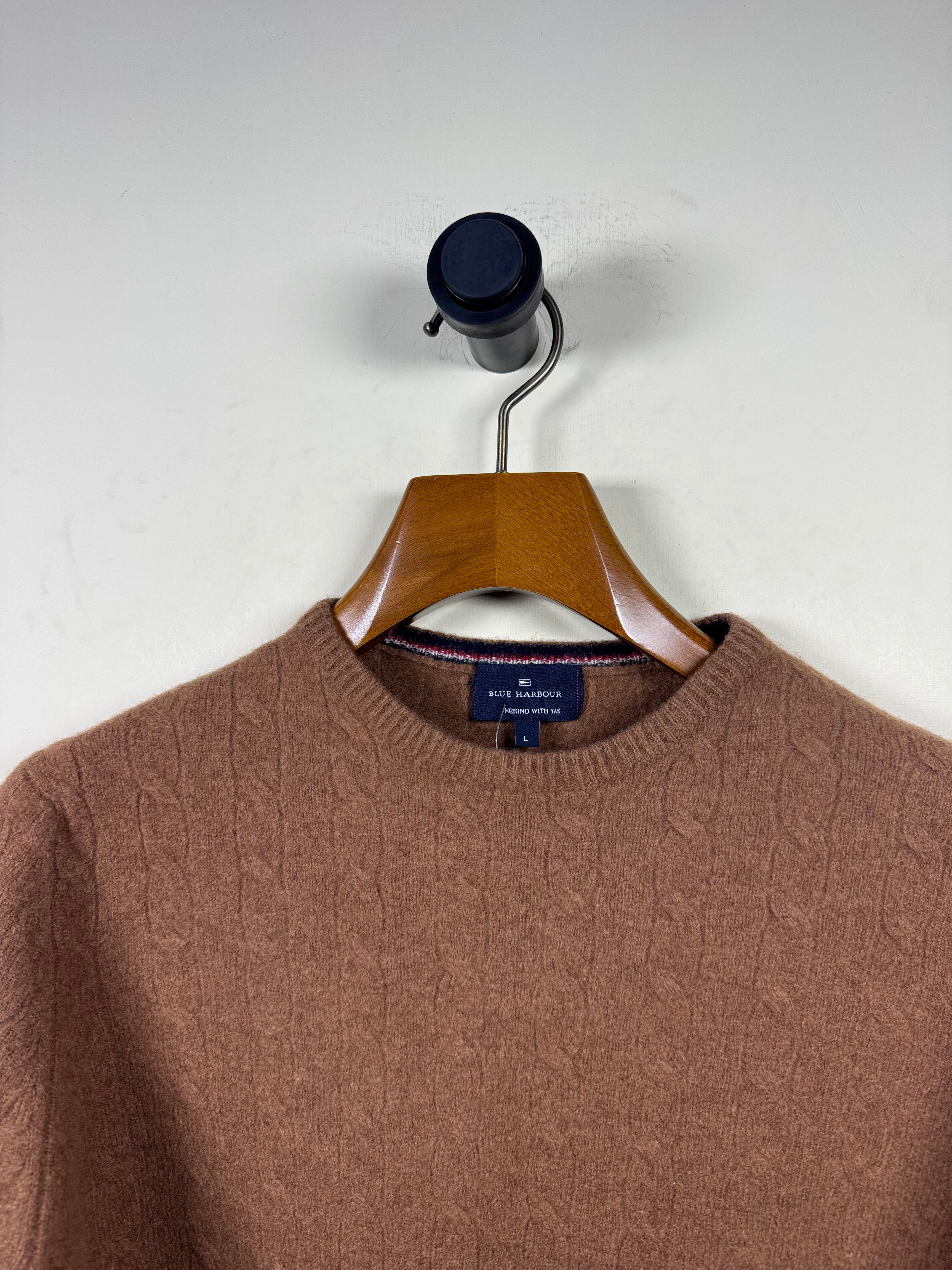 Marks & Spencer Merino Yak Cable Knitted Sweater (Small-Medium)