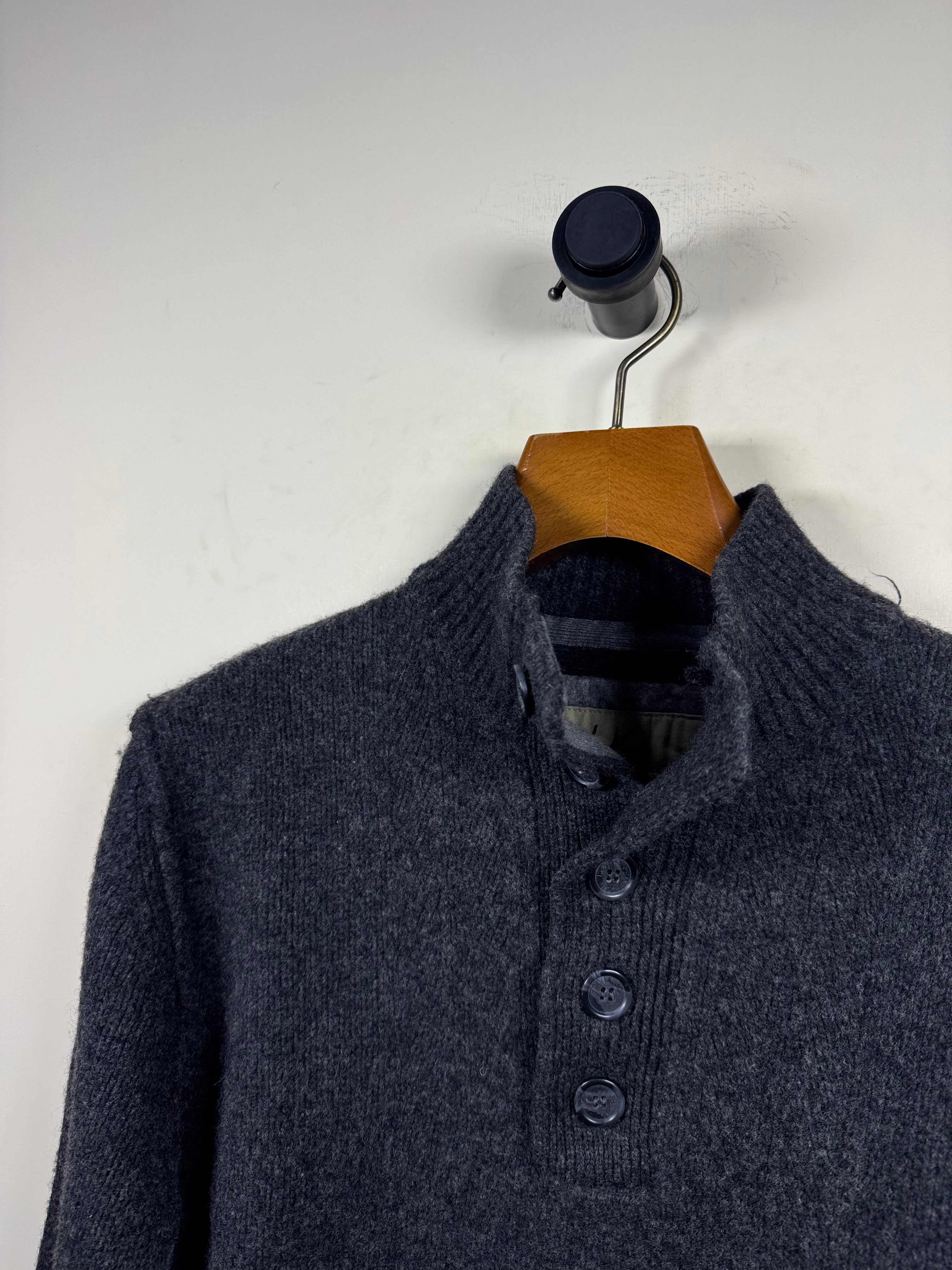Rocha John Lambswool Quarter Buttoned Sweater (Small-Medium)