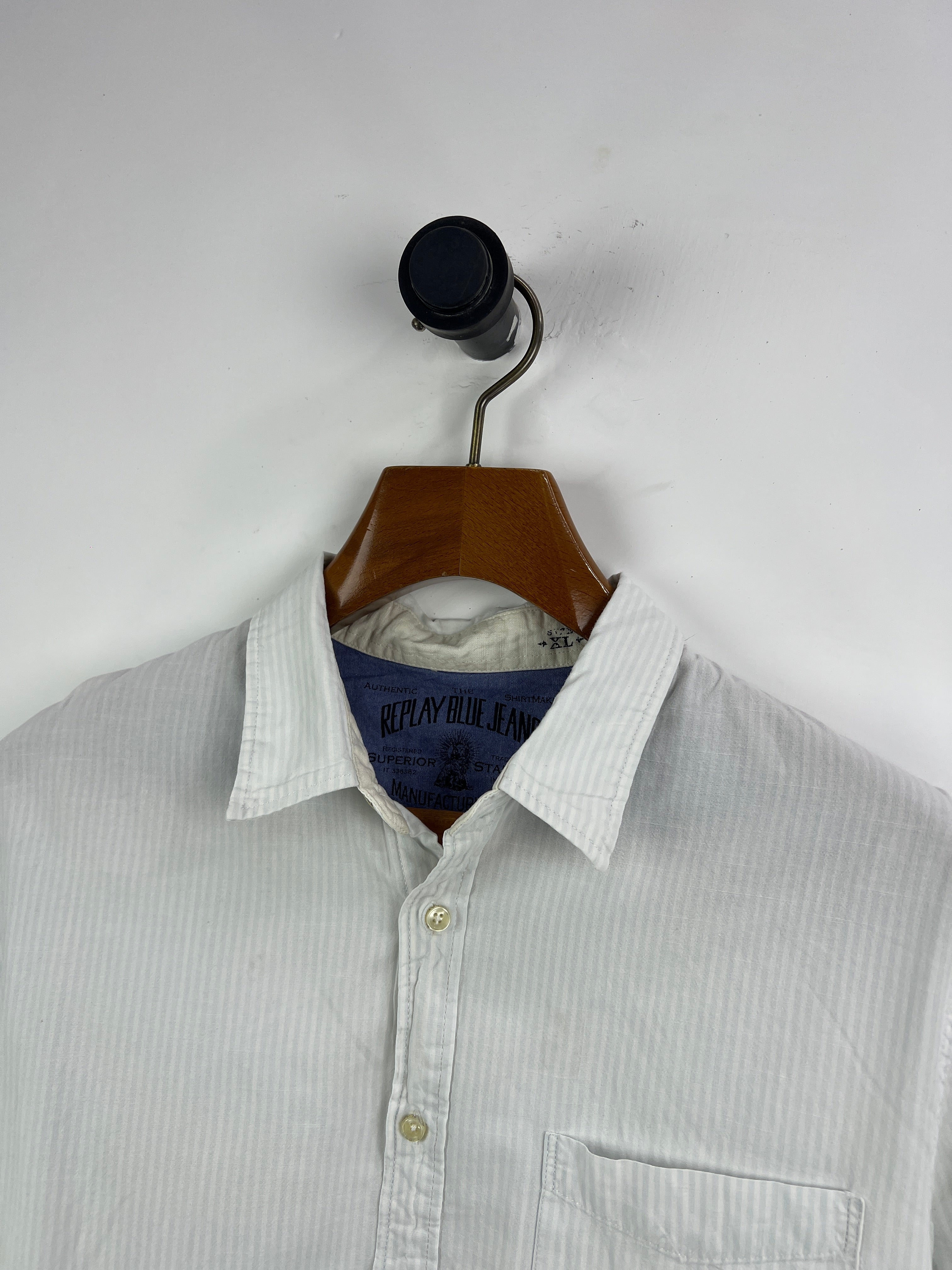 Royal Blue Linen Shirt (Large)