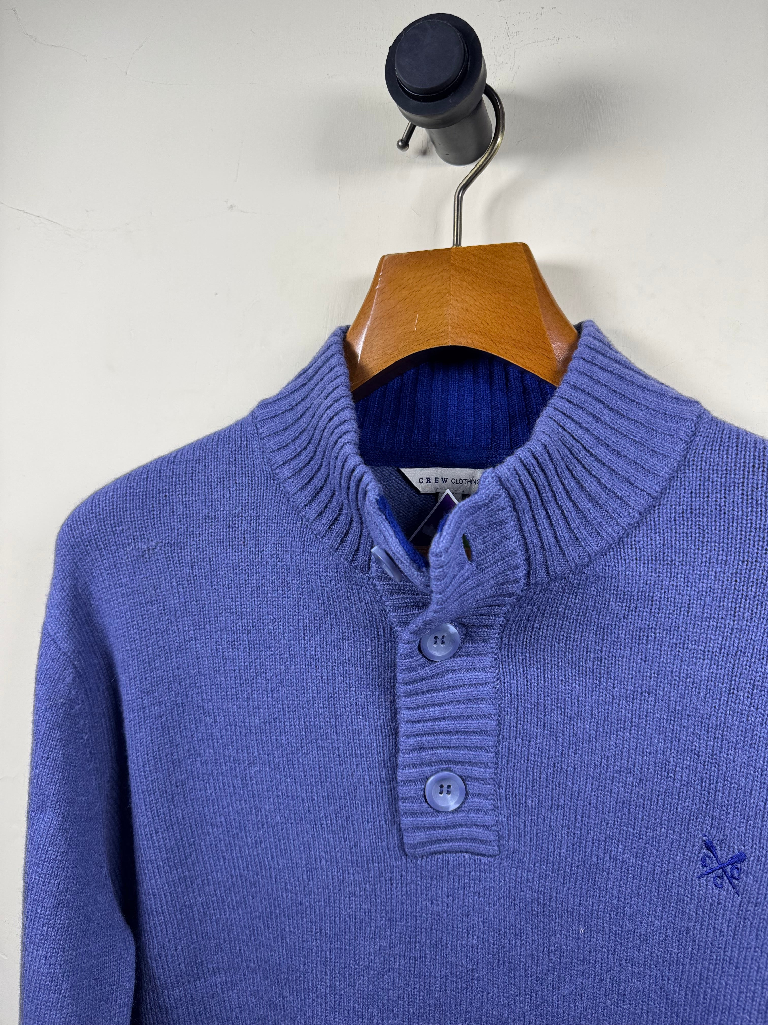 Crew Knitted Lambswool Quarter Buttoned Sweater (X-Large)