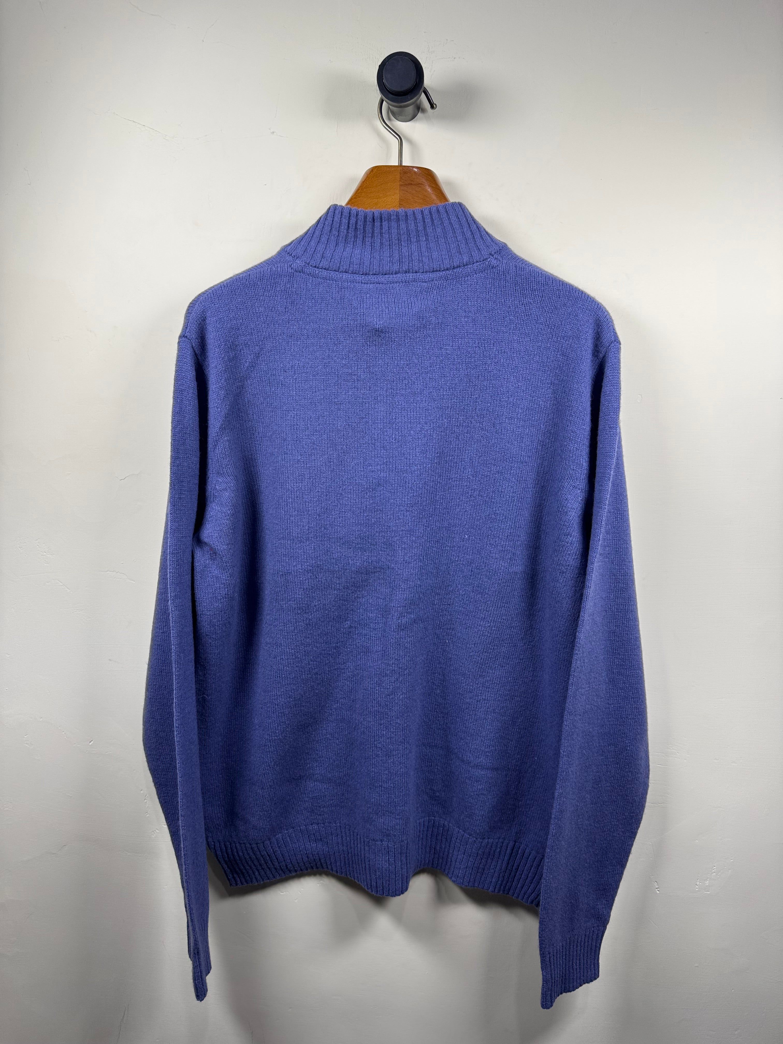 Crew Knitted Lambswool Quarter Buttoned Sweater (X-Large)