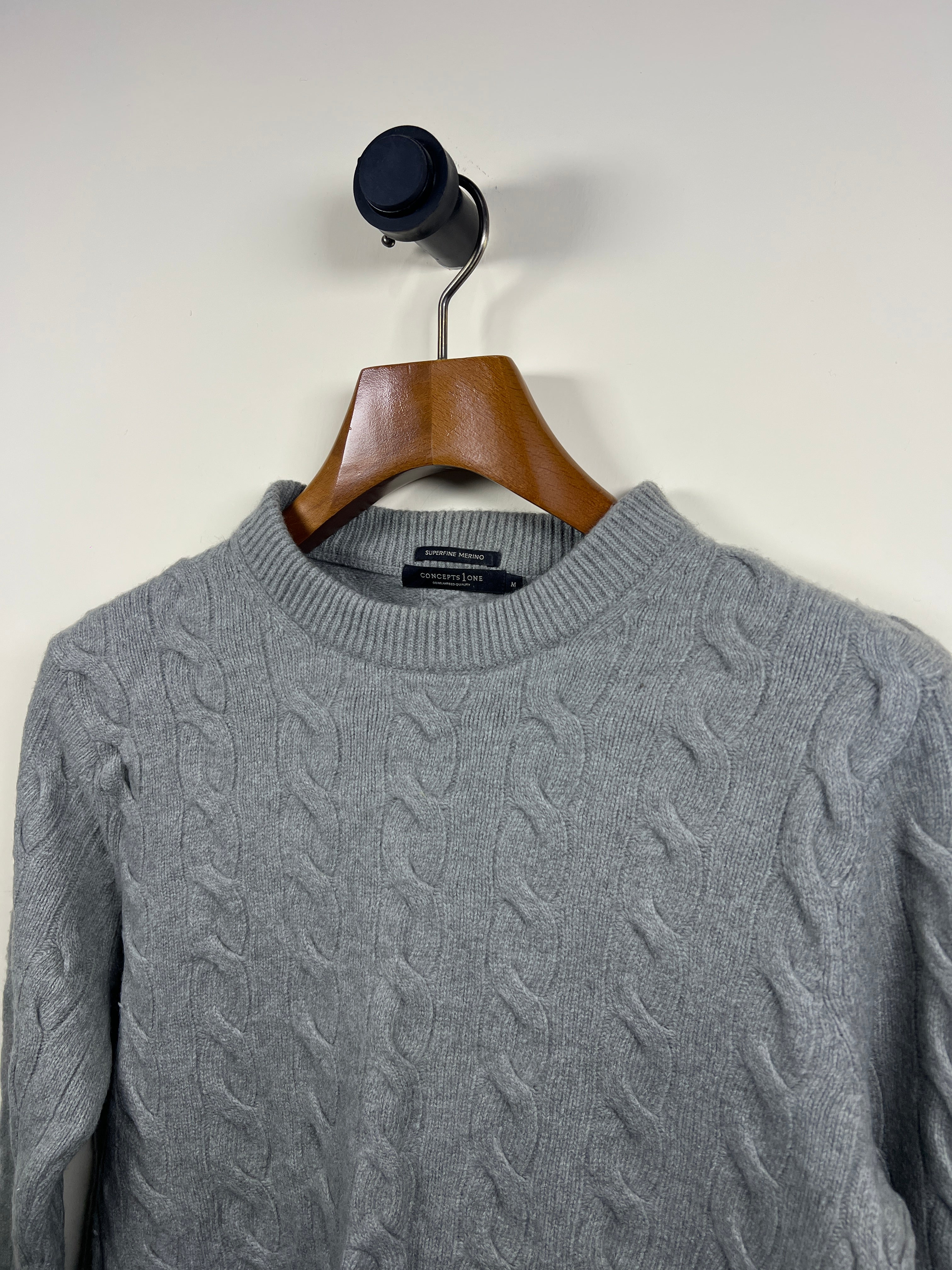Concepts Merino Cable Knitted Sweater (Small-Medium)