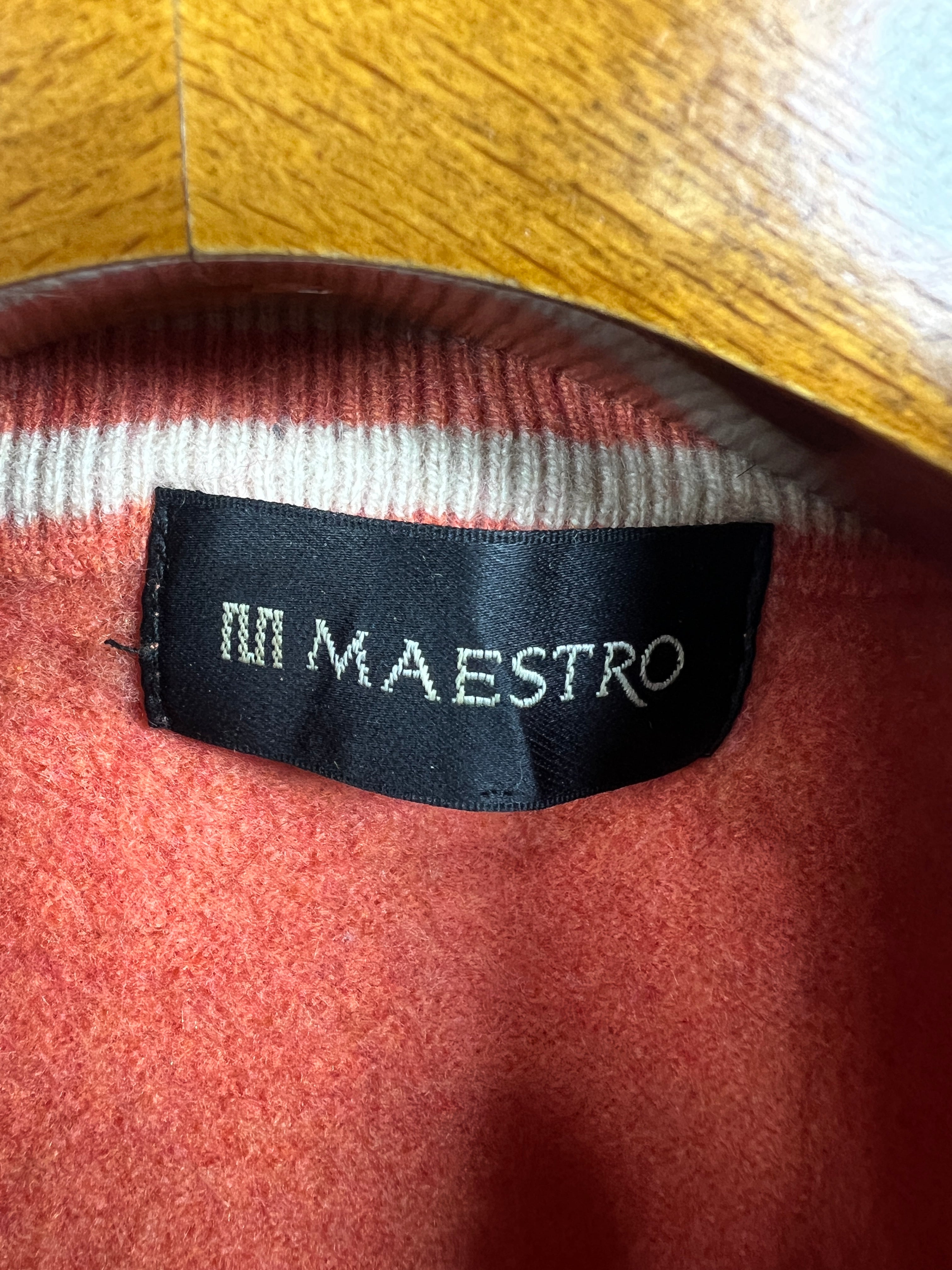 Maestro Lambswool Quarter Buttoned Sweater (Small)