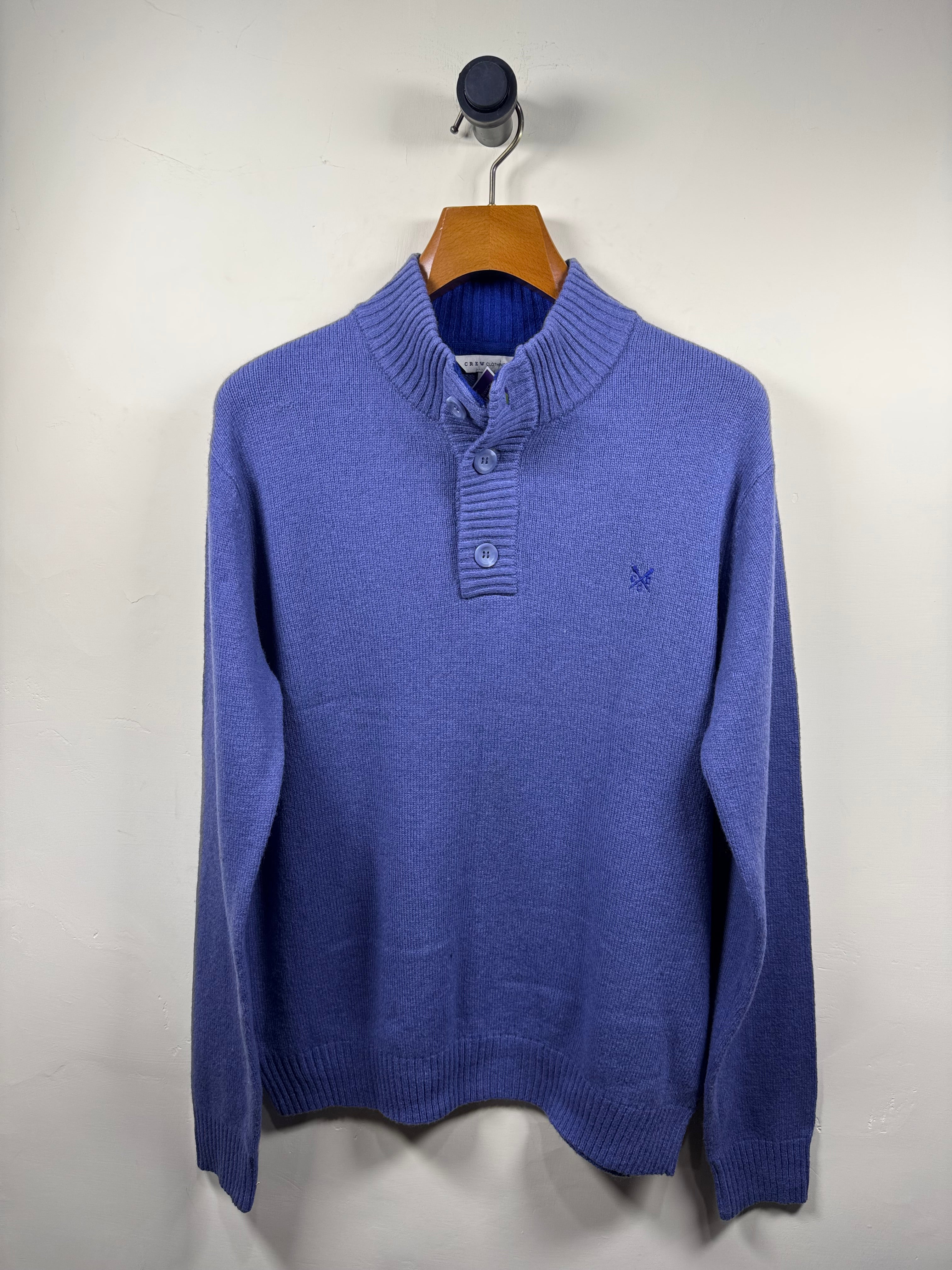 Crew Knitted Lambswool Quarter Buttoned Sweater (X-Large)