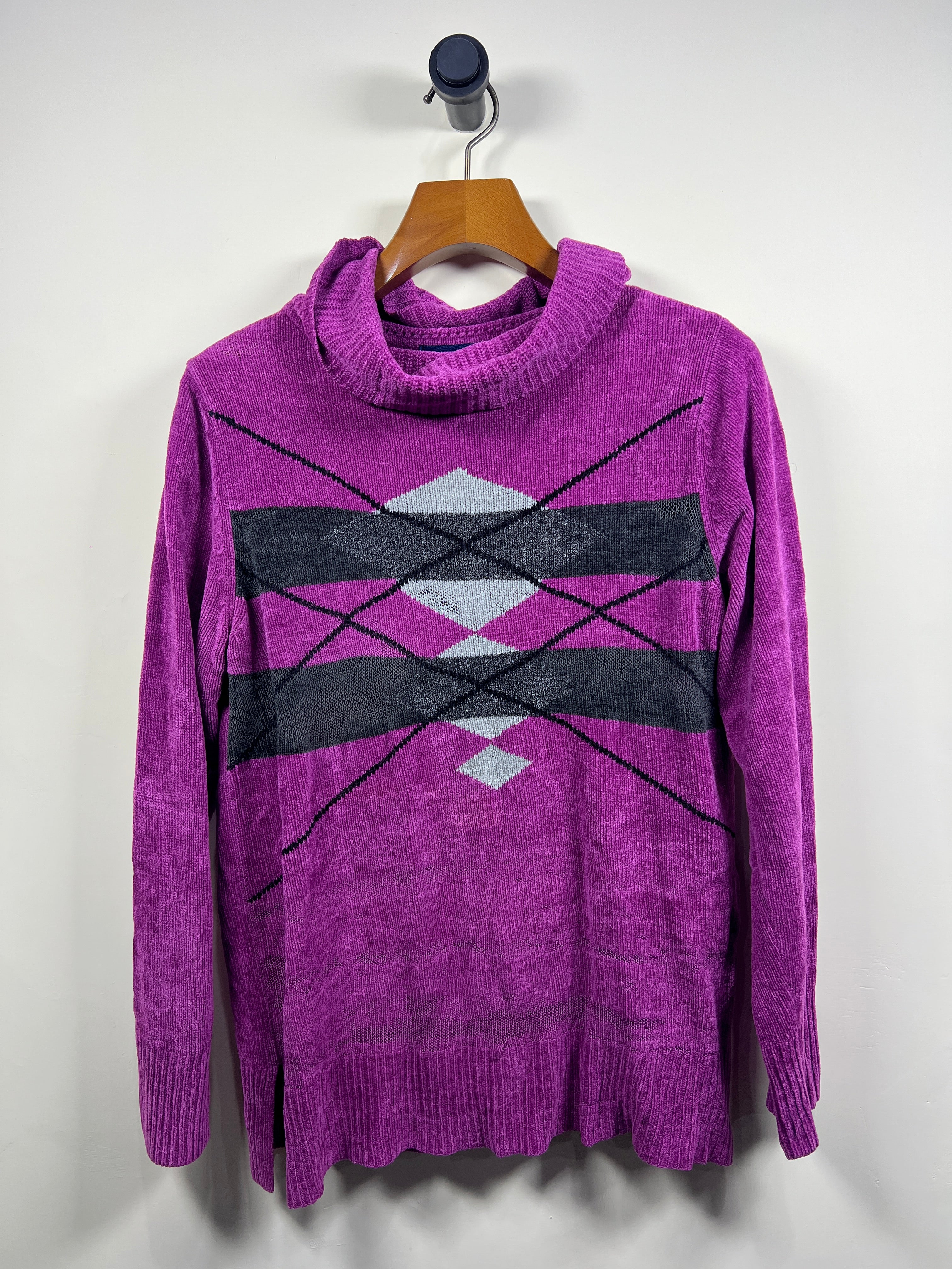 Karen Scott Velvet Turtle Neck Sweater (Women) (Large/X-Large)