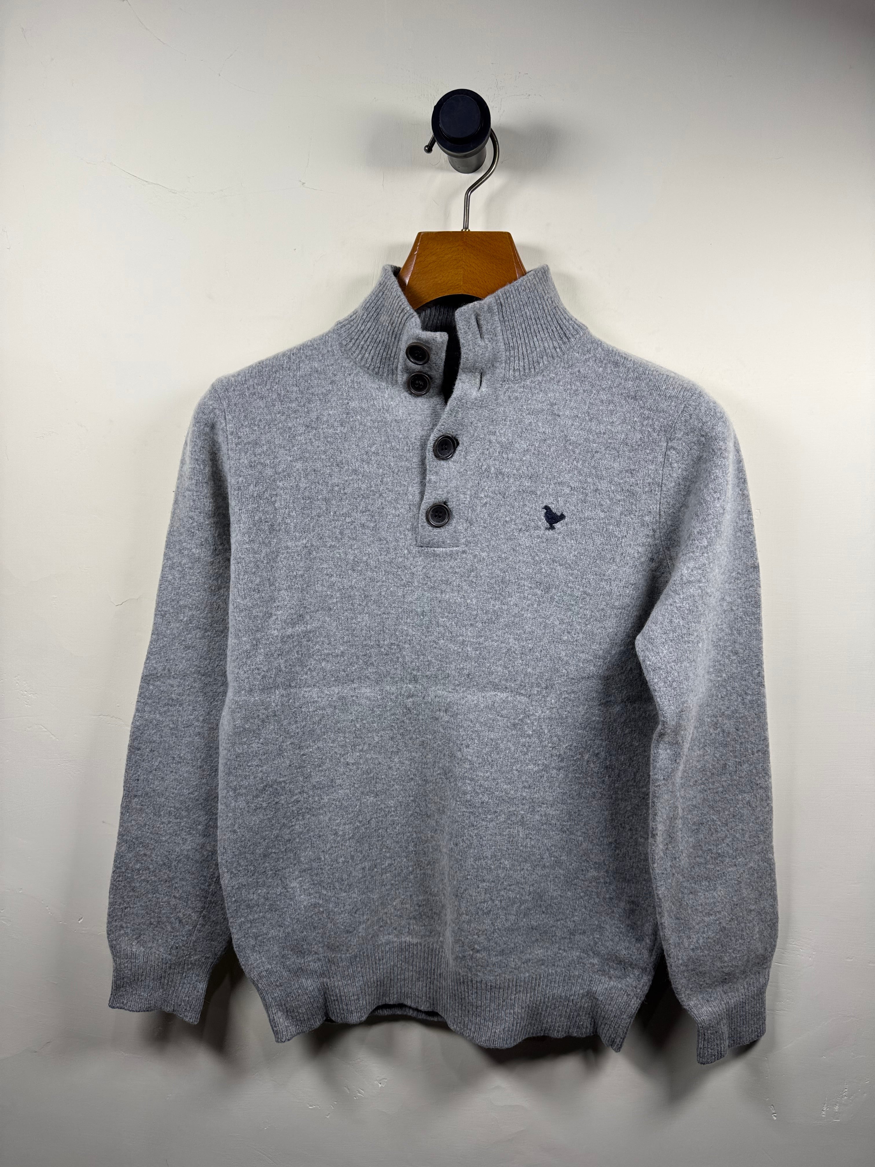 John Patridge Lambswool Quarter Buttoned Sweater (Small-Medium)