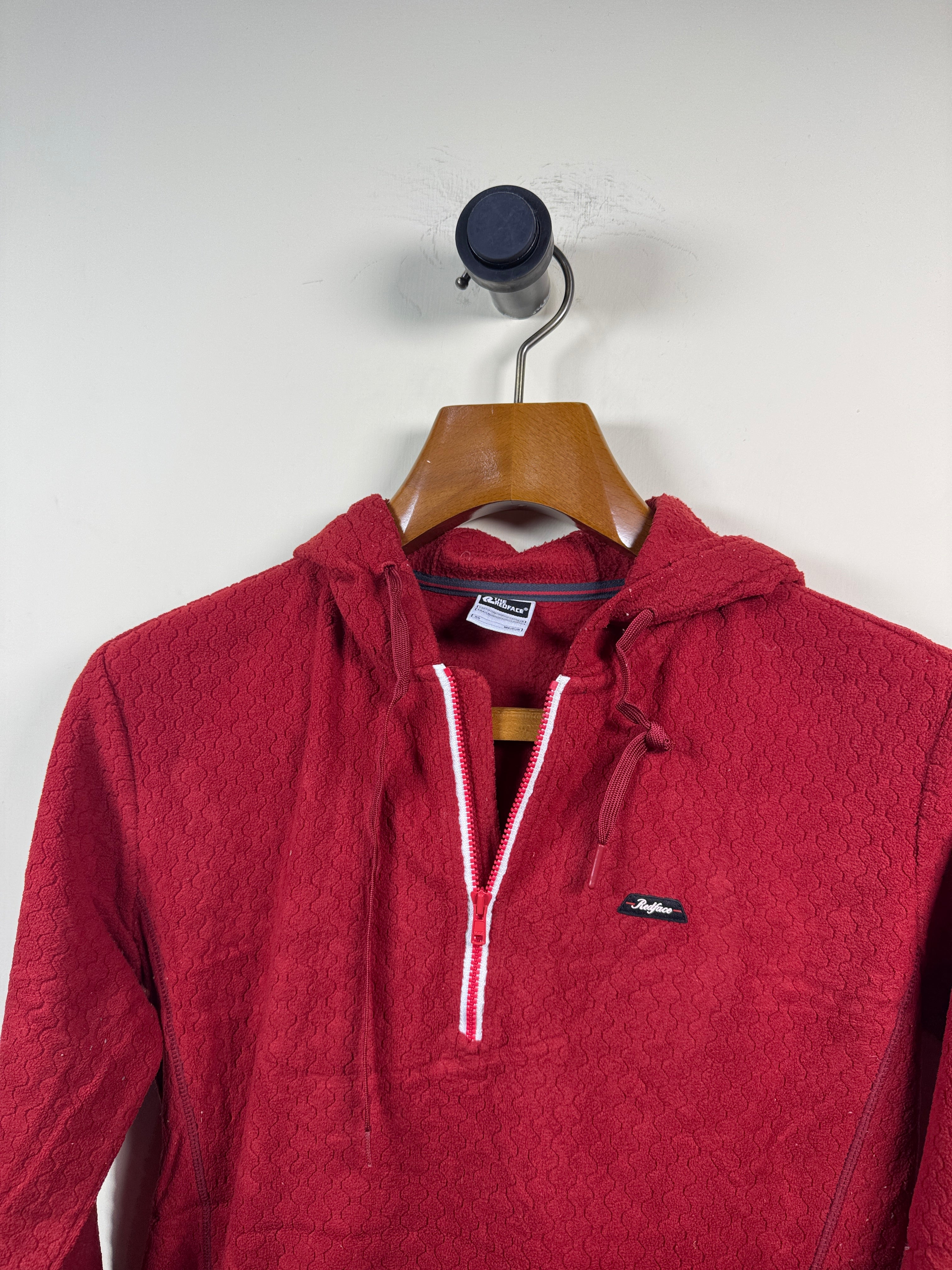 Red Face Fleece Quarter Zipper (Women) (Medium)