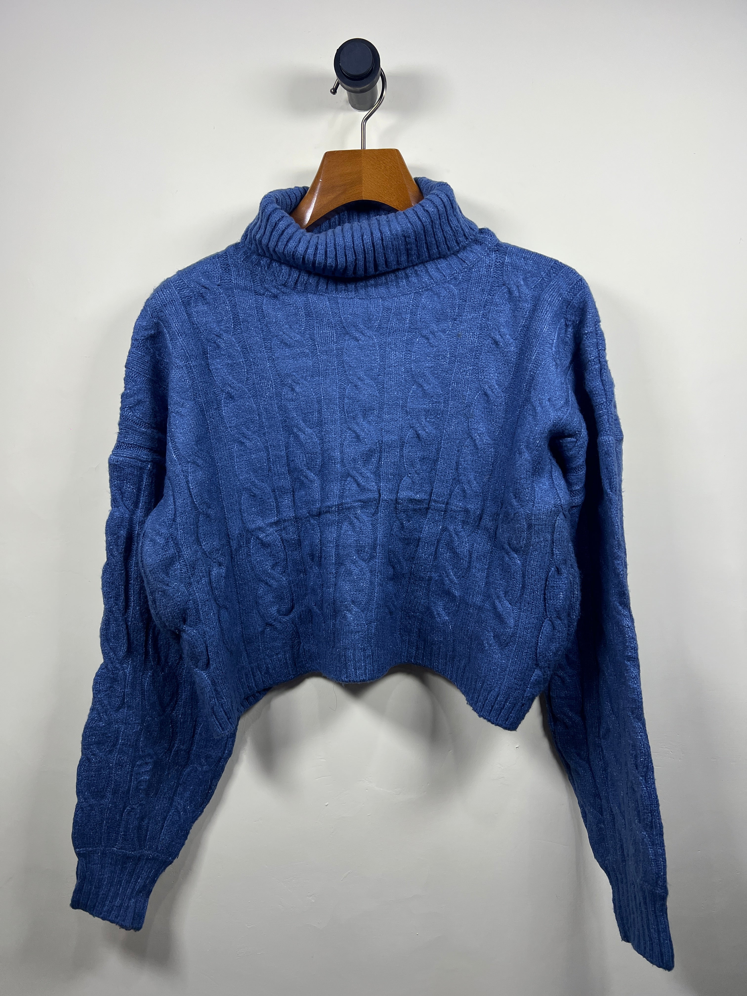 Nick Nicole Cable Knitted Turtle Neck Sweater (Women) (Medium-Large)
