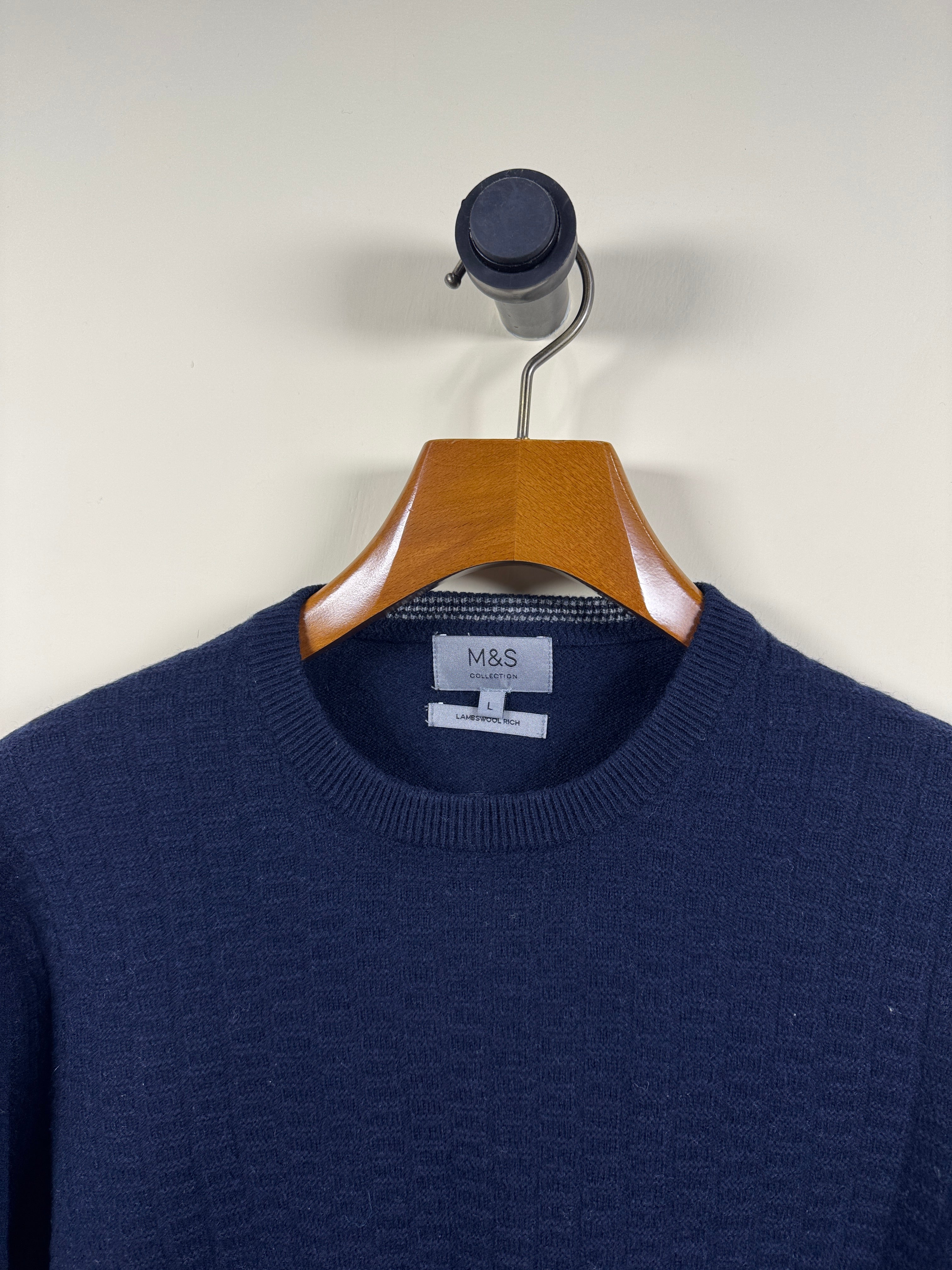 Marks & Spencer Lambswool Cable Knitted Sweater (X-Large)