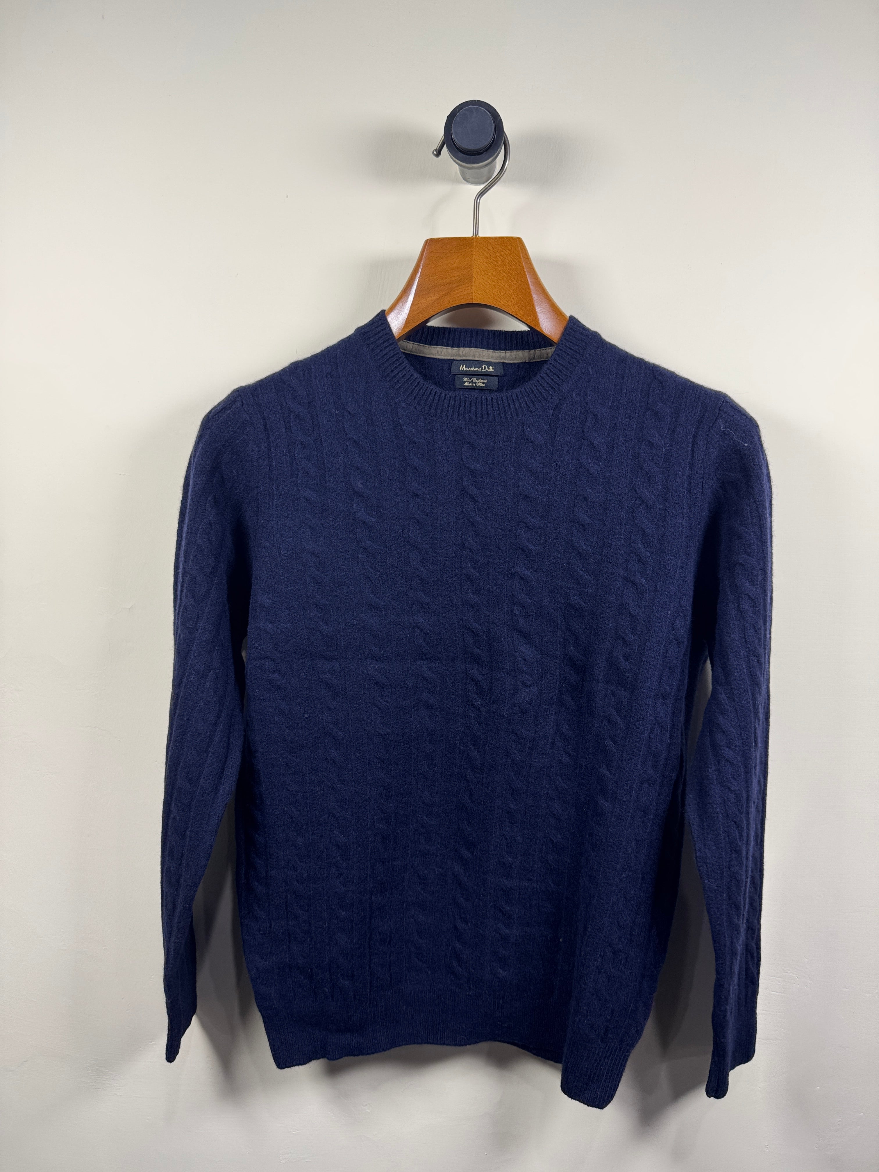 Massimo Dutti Cashmere Cable Knitted Sweater (Small-Medium)
