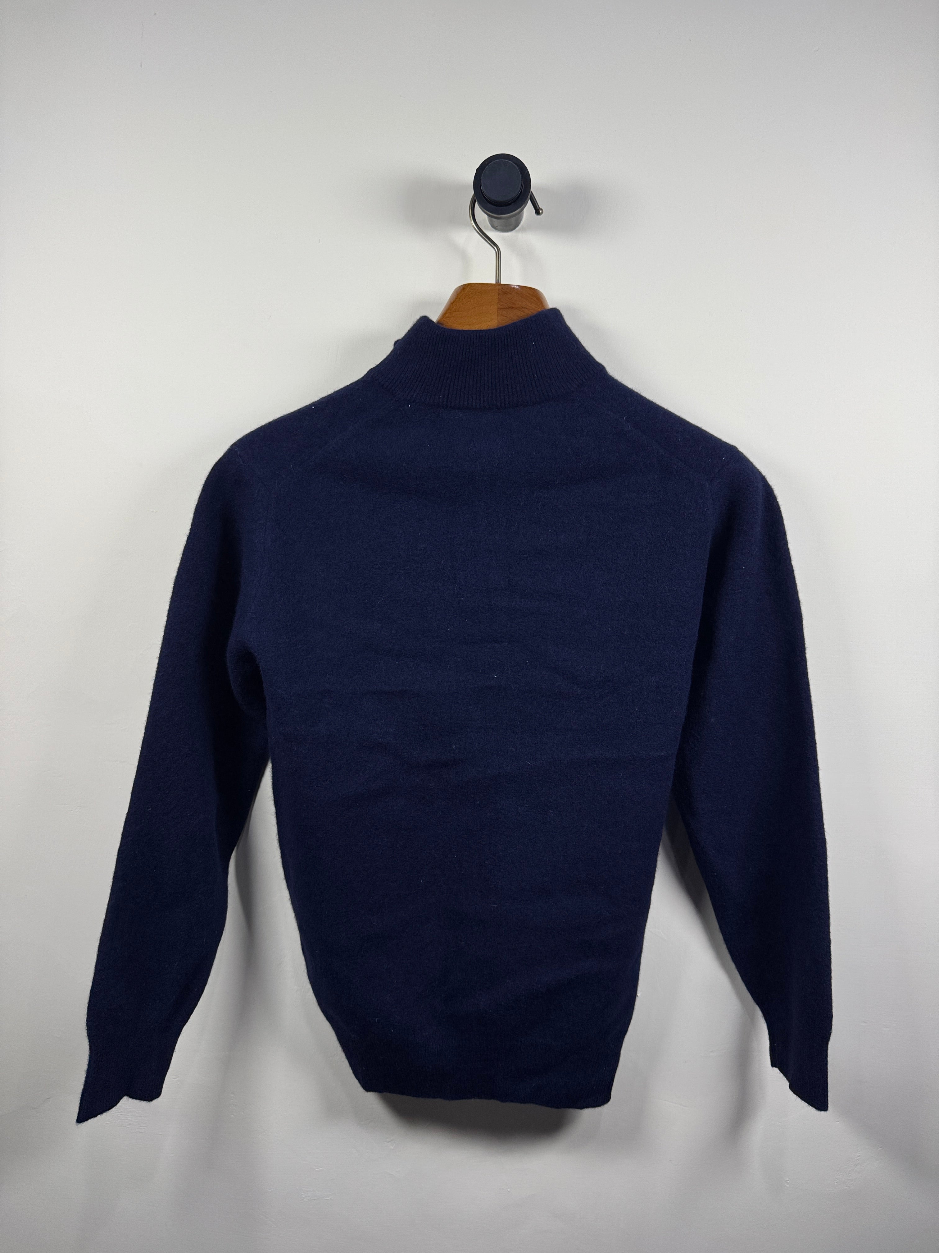 Hackett London Lambswool Quarter Zipper Sweater (Small-Medium)