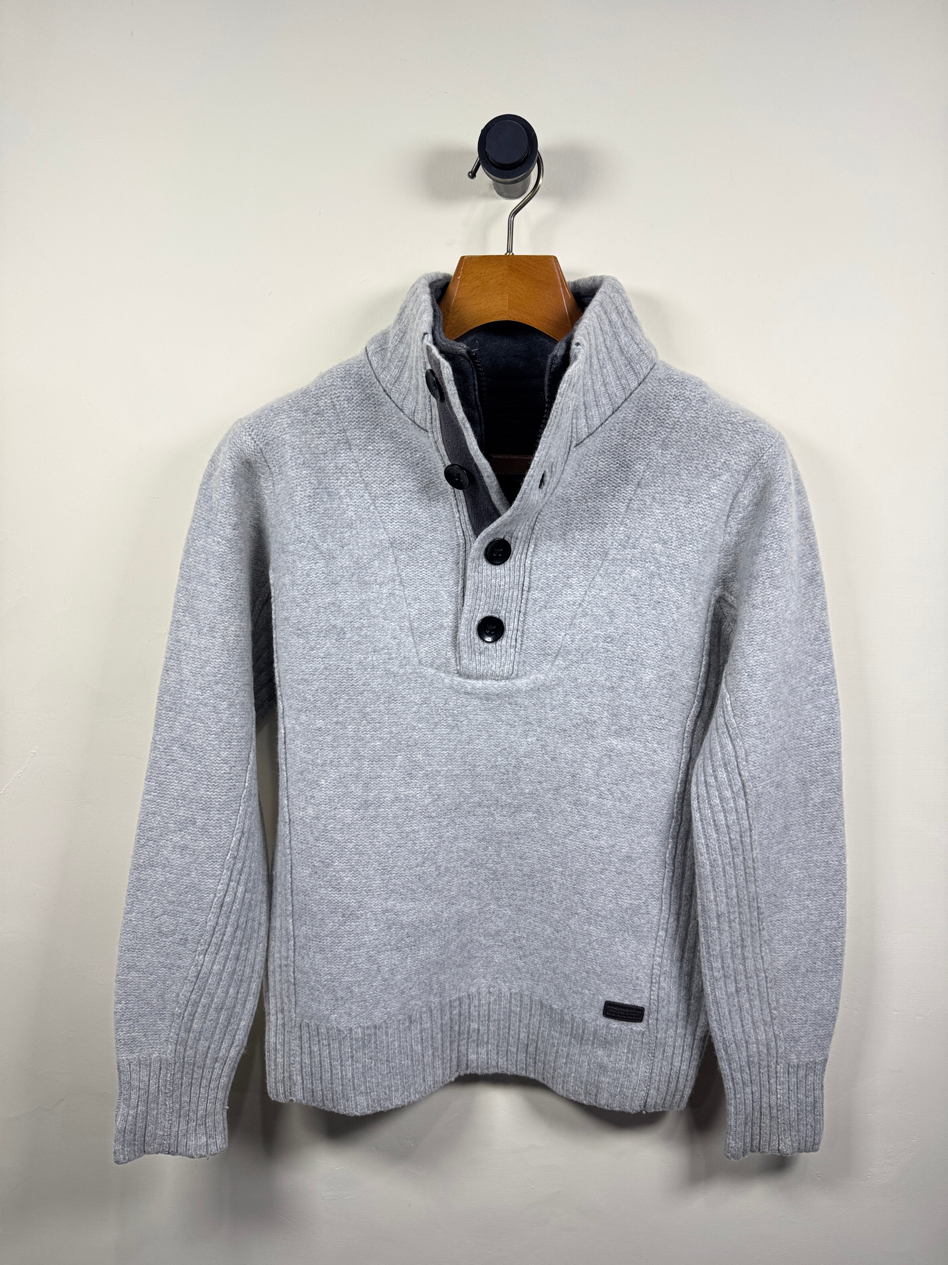 Next Lambswool Quarter Buttoned Sweater (Small)