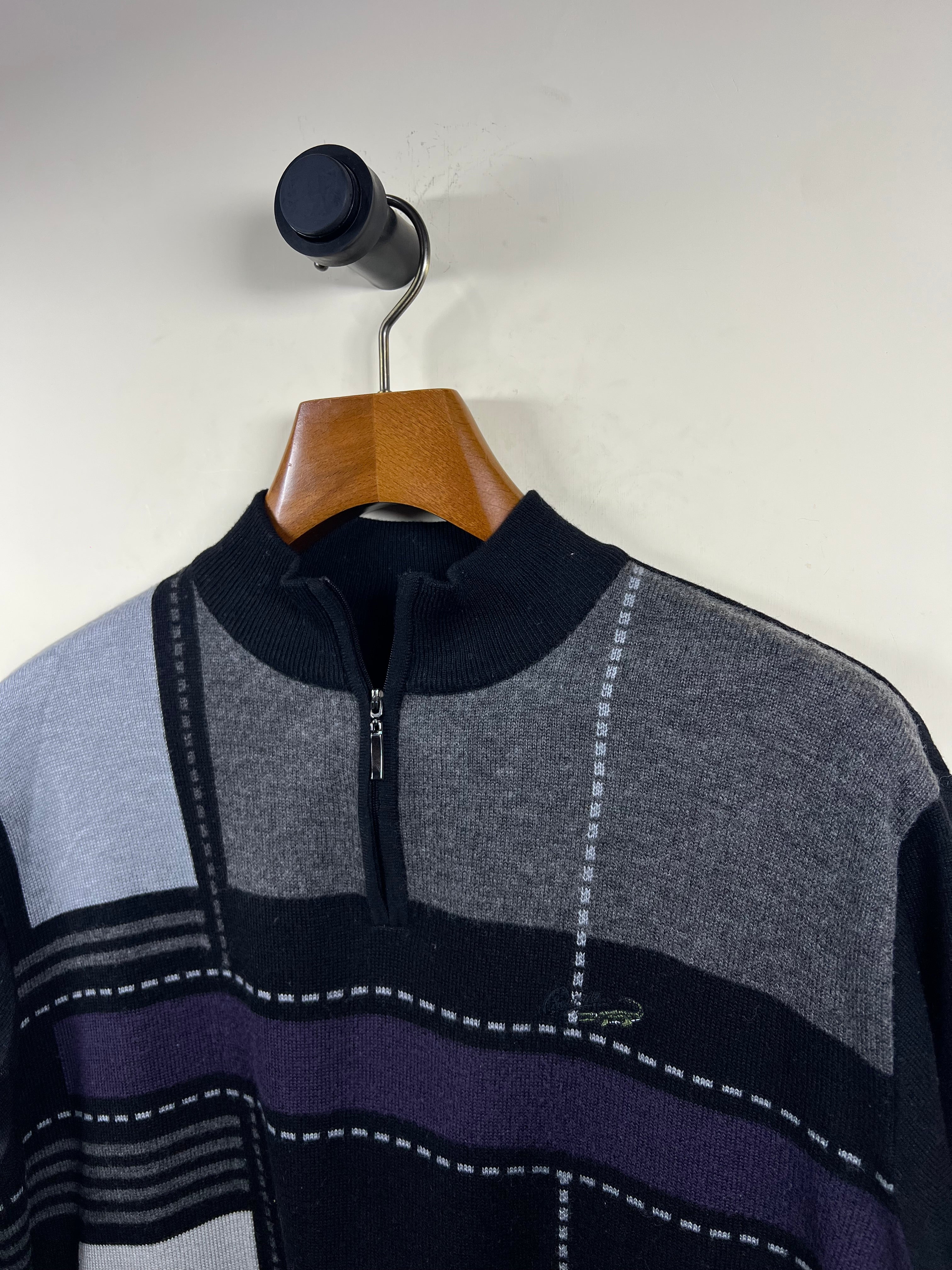 Crocodile Quarter Zipper Sweater (Small-Medium)